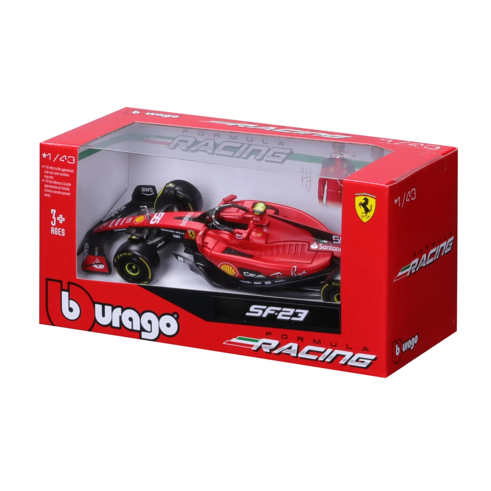 Bburago Ferrari SF-23 Carlos Sainz #55 2023 Scale 1:43 - immagine 6