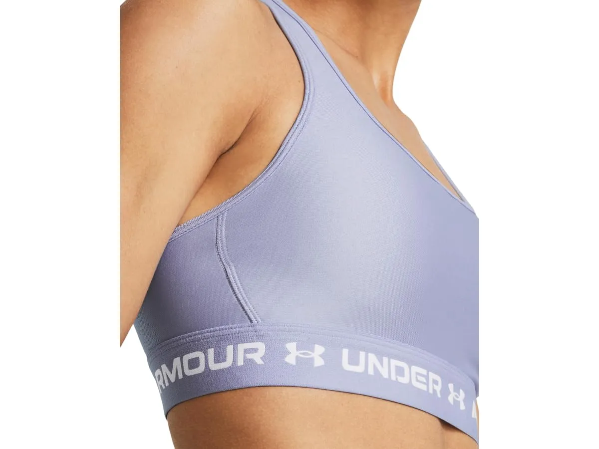 Under Armour Women's Crossback Mid Impact Sports Bra, Celeste/White, X-Small - immagine 3