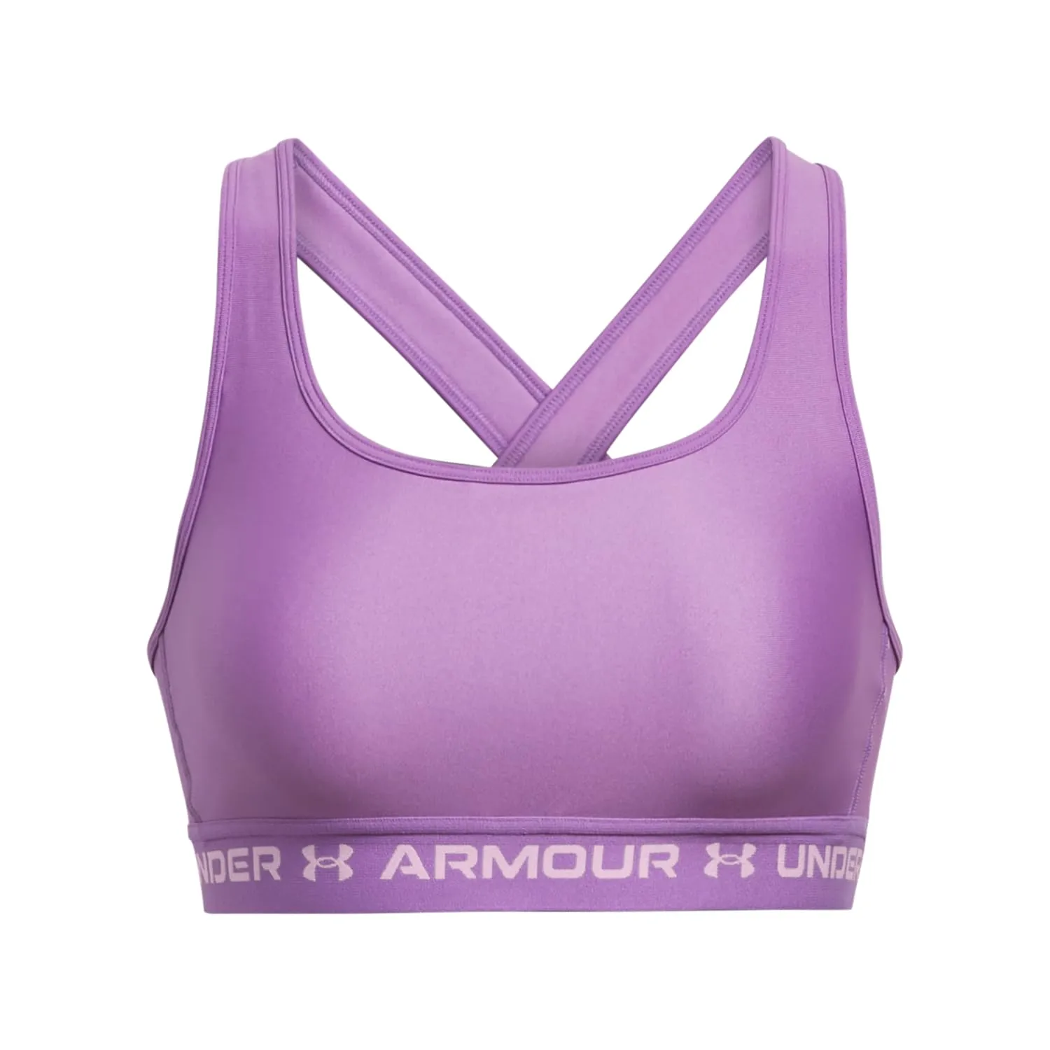 Under Armour Crossback Mid Impact Sport-BH Reggiseno Sportivo, Provence Lila, XL Donna - immagine 2