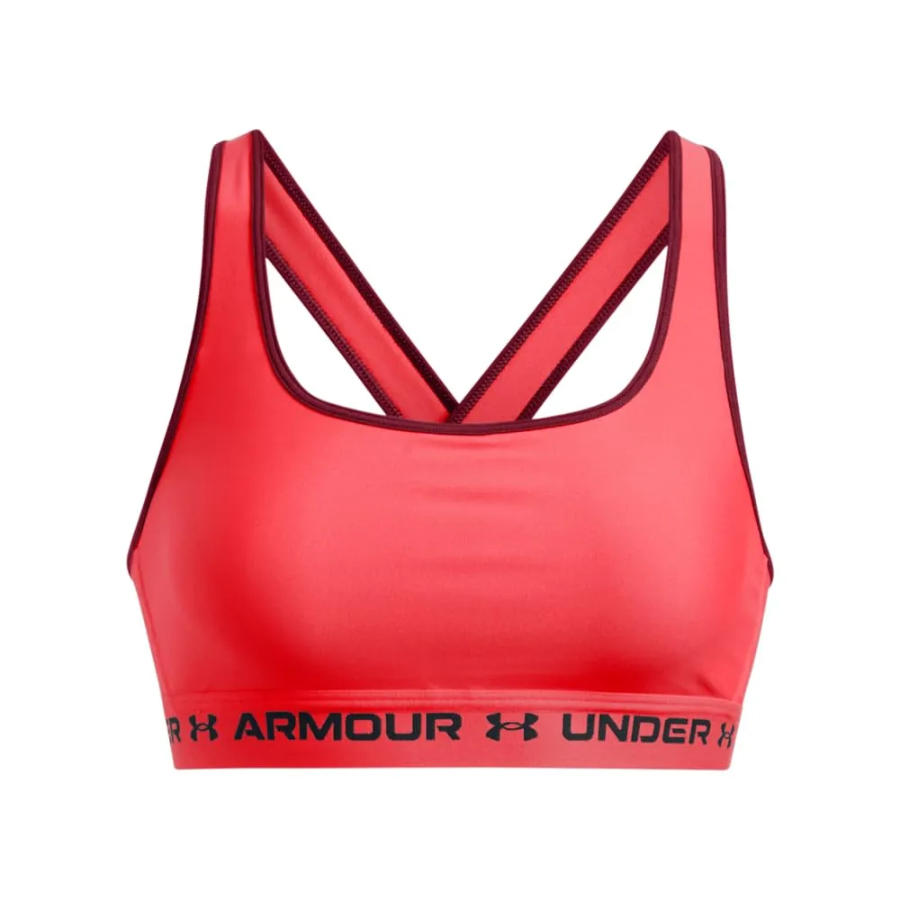Under Armour Reggiseno sportivo da donna Crossback Mid Impact, Racer rosso/cardinale/nero, XXL - immagine 3