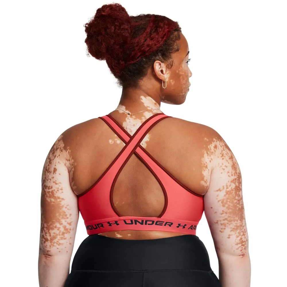 Under Armour Reggiseno sportivo da donna Crossback Mid Impact, Racer rosso/cardinale/nero, XXL - immagine 6