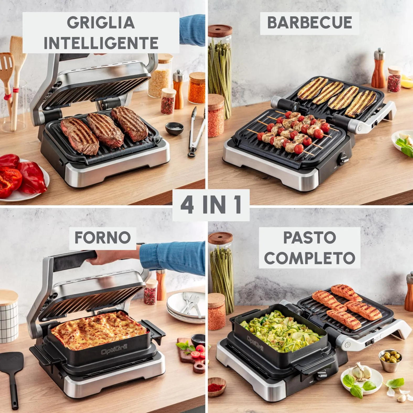 Moulinex Optigrill 4in1 Griglia, Barbecue e Forno GI776D - immagine 4