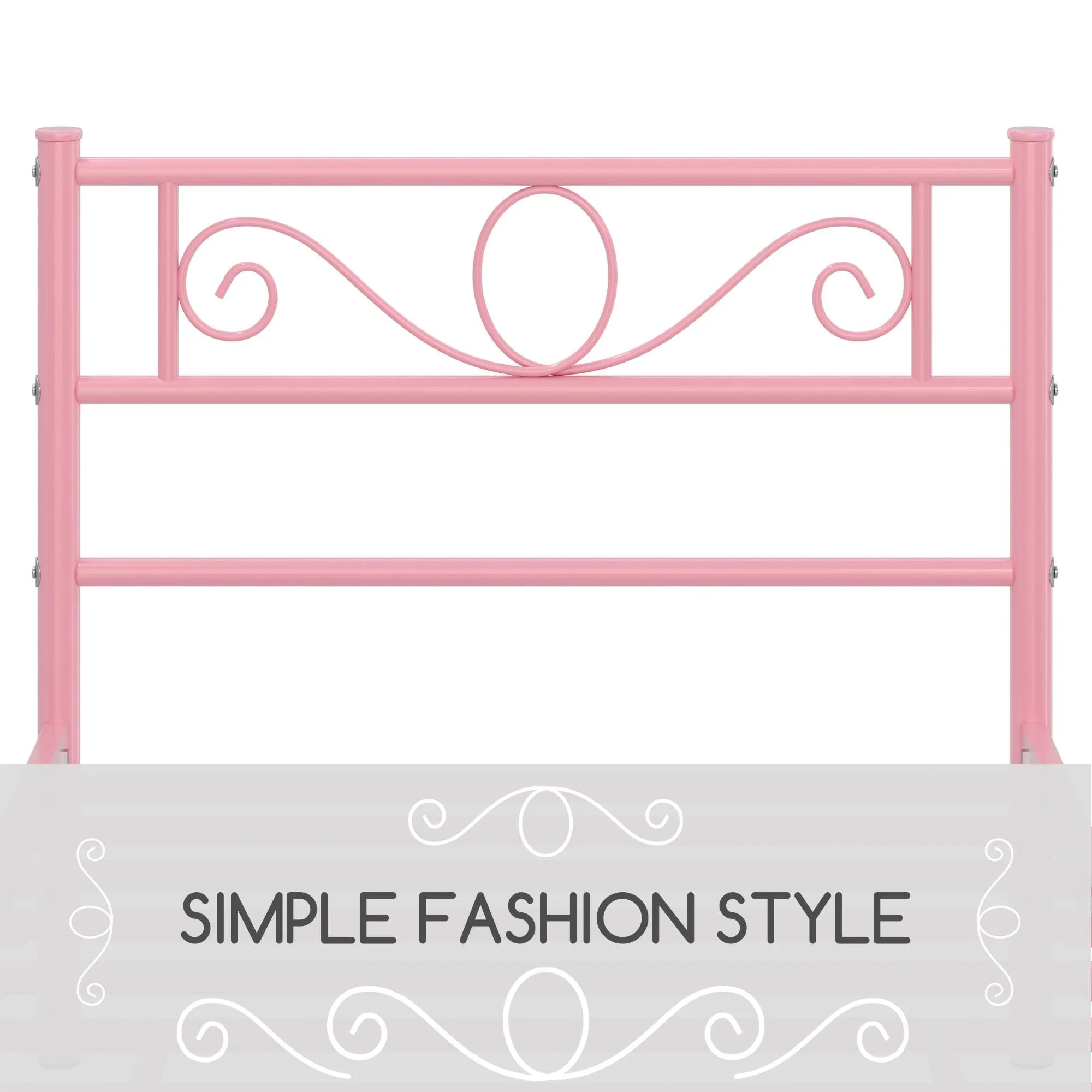 Yaheetech Struttura Letto Singolo in Ferro 90 x 190 cm - immagine 5