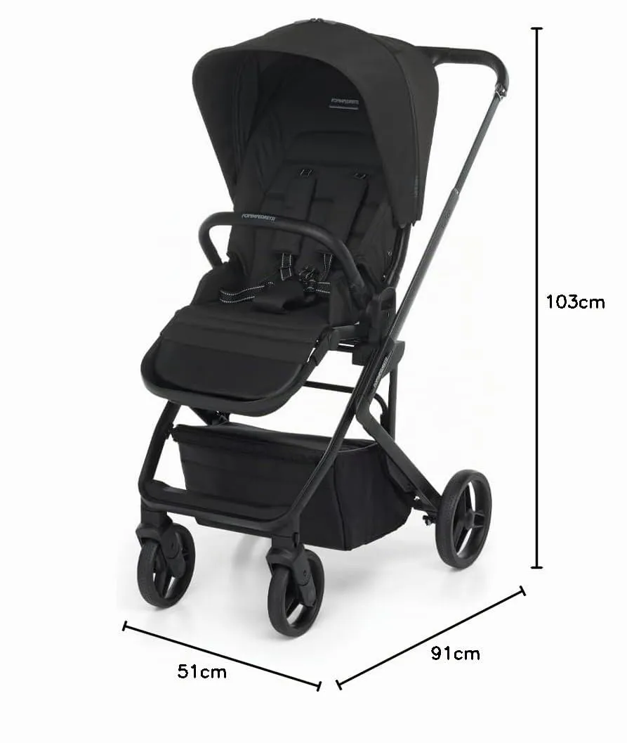 Foppapedretti Tictoc Duo Stroller and Carrycot, Ebony - immagine 5