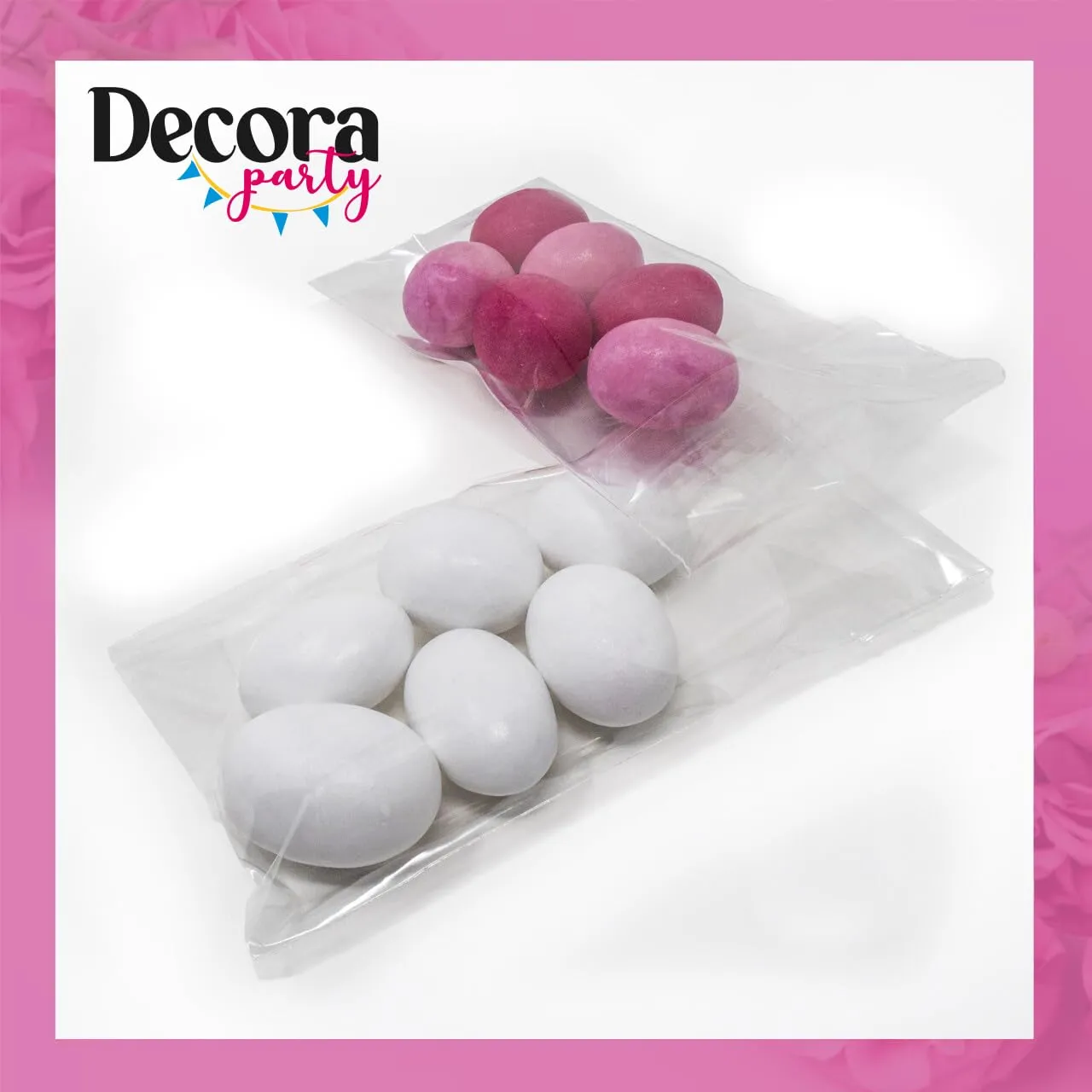 DecoraParty 100 Bustine Trasparenti in Cellophane con Chiusura Adesiva per Confetti e Alimentari, 6 x 10 cm - immagine 4