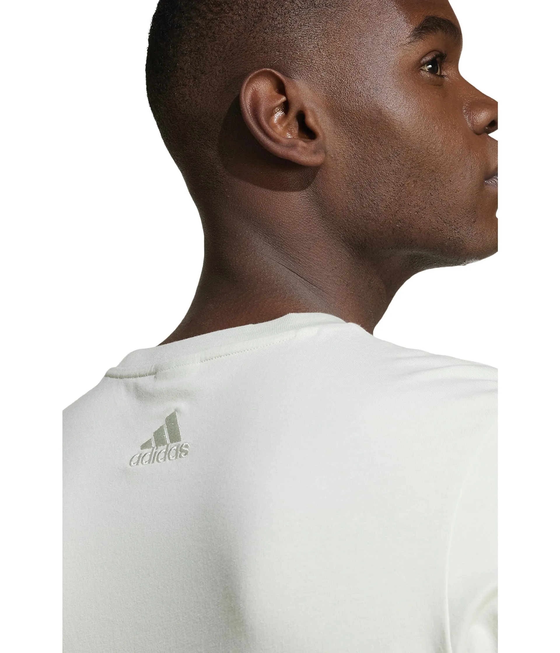 adidas Maglietta a Maniche Corte da Uomo, Verde Lino/Verde Universitario, M - immagine 4