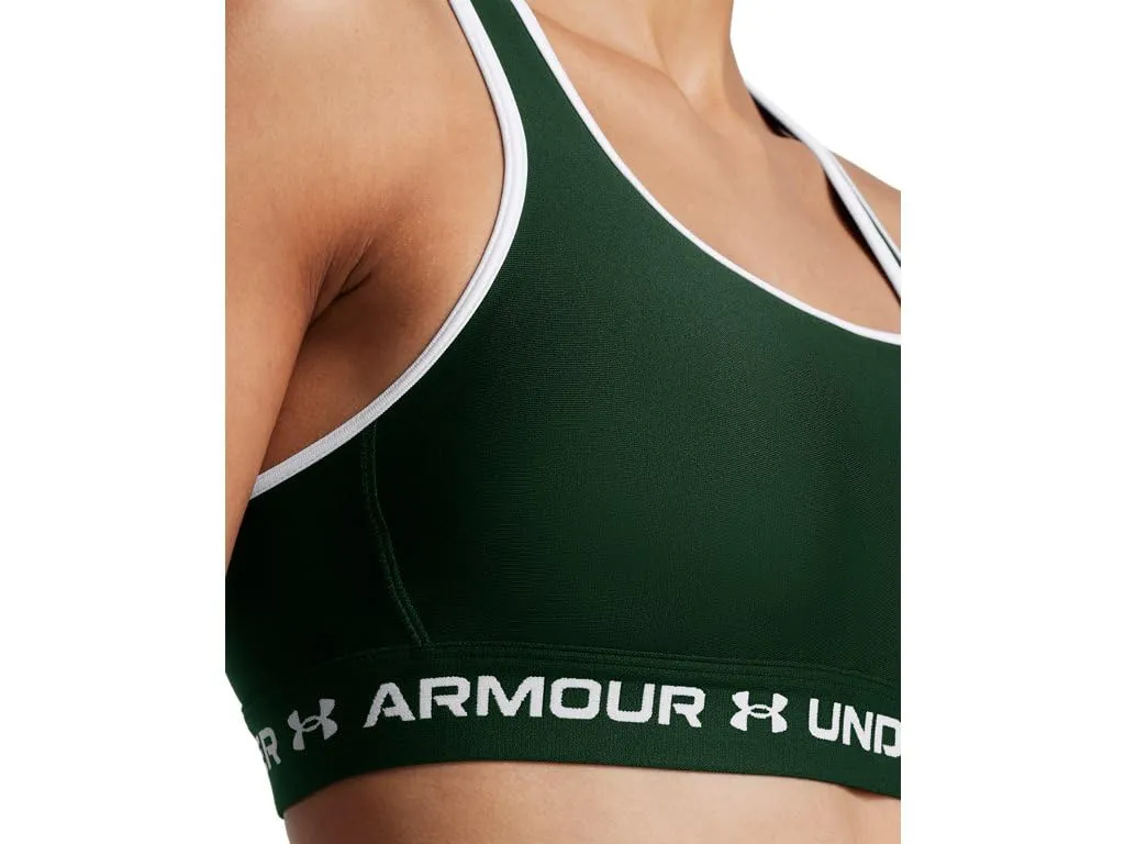 Under Armour Women's Crossback Mid Impact Sports Bra - Forest Green/White, XXL - immagine 5
