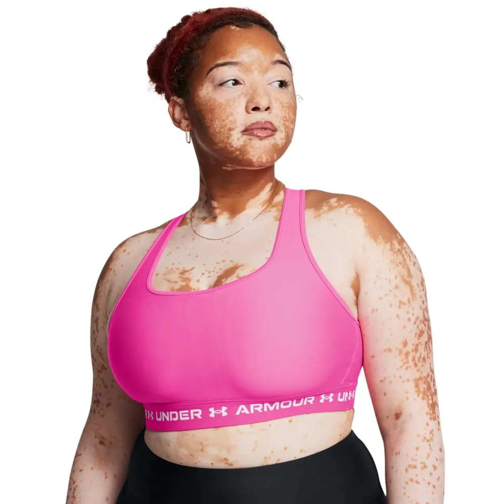 Under Armour Reggiseno Sportivo Donna Crossback Mid Impact Rosa Ribelle - immagine 5