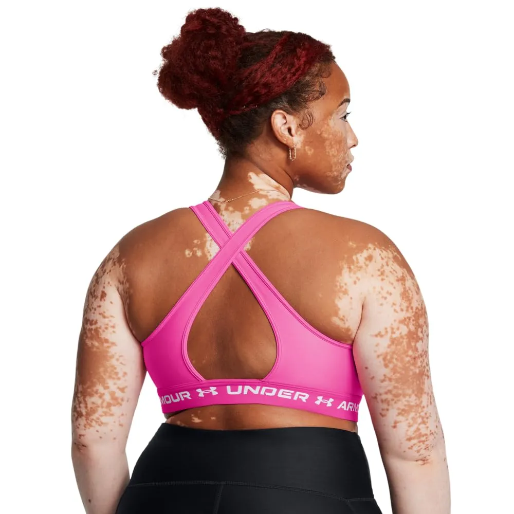 Under Armour Reggiseno Sportivo Donna Crossback Mid Impact Rosa Ribelle - immagine 6