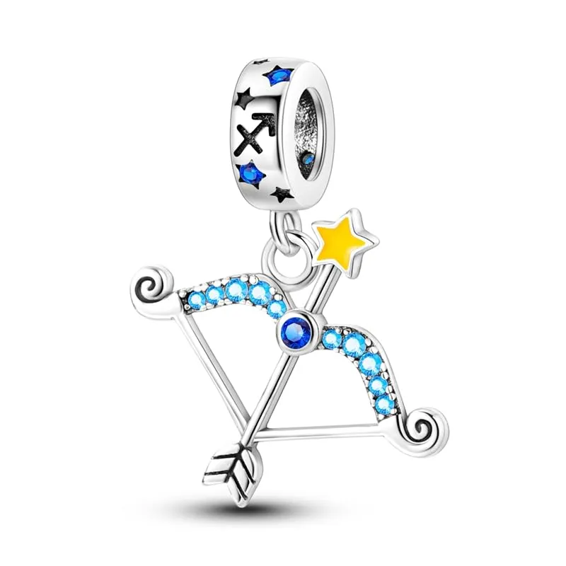 TINSLO Bead Charm Ciondolo Argento Sterling 925 con Cubic Zirconia per Braccialetti e Collane Europei - immagine 1