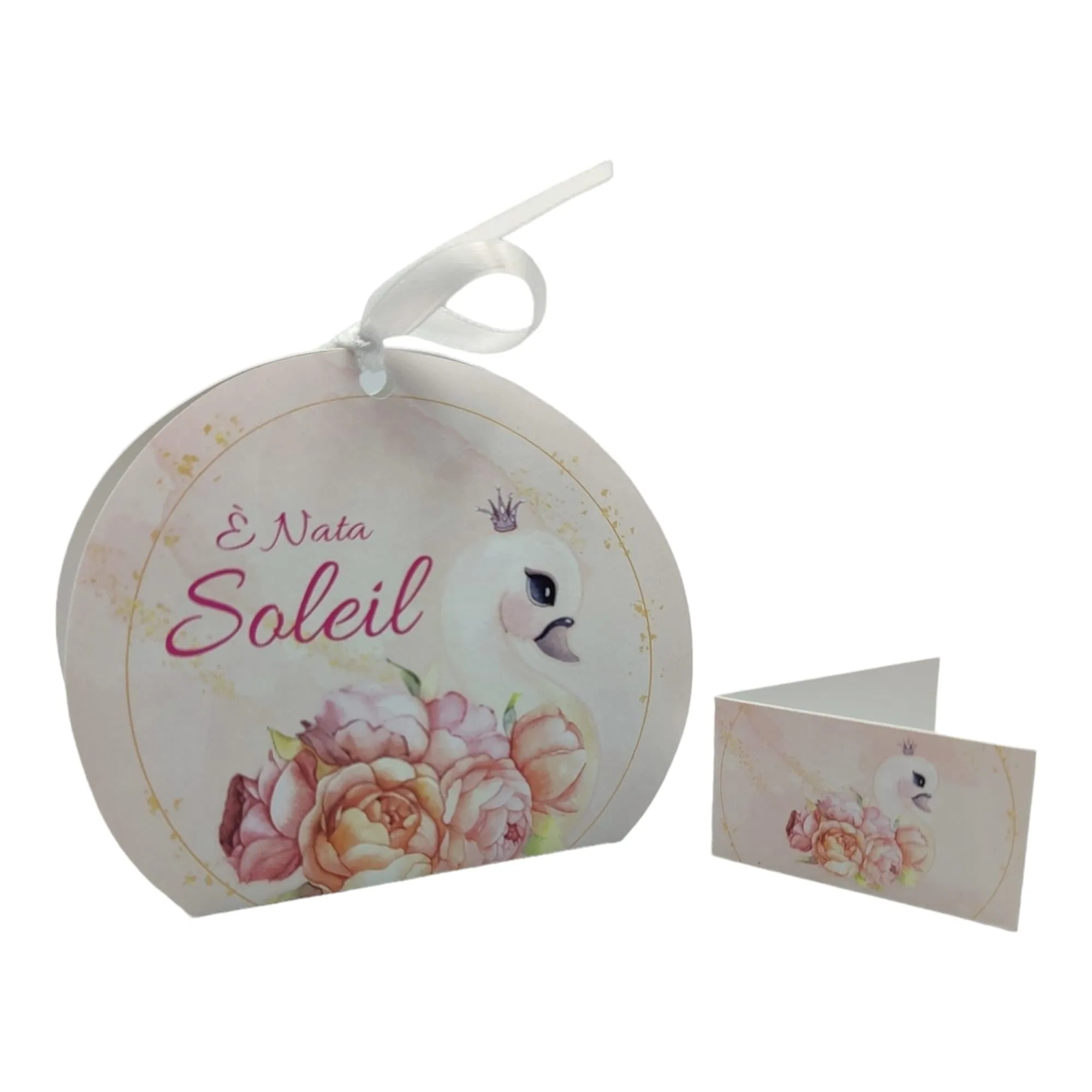PV Grafik Scatoline Portaconfetti Nascita e Battesimo Personalizzate, 24+24 con Bigliettino e Nastrino, 8x8.5x4 cm (Tunna61) - immagine 1