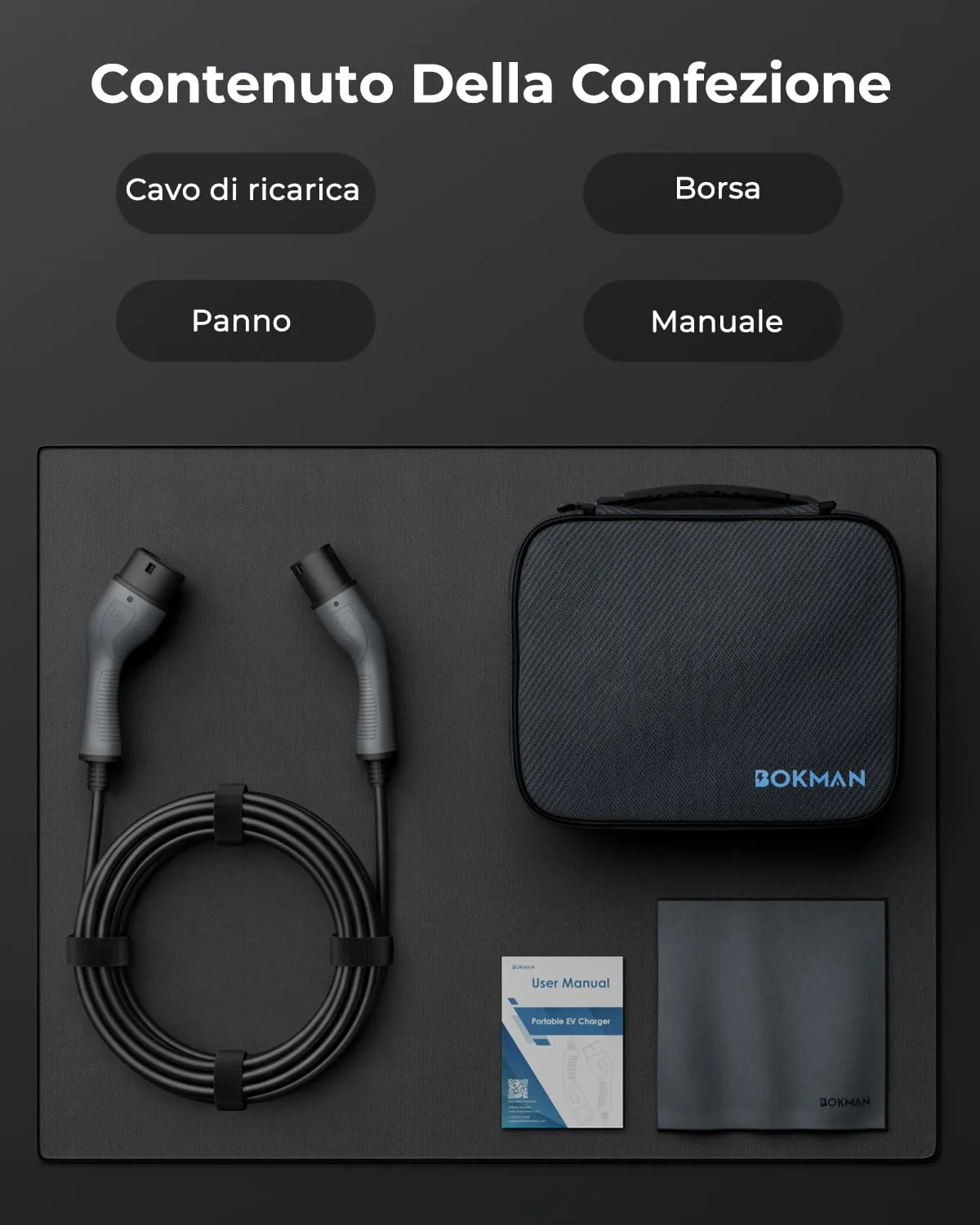 bokman Cavo Ricarica Auto Elettrica Tipo 2 11kW 5M - immagine 8