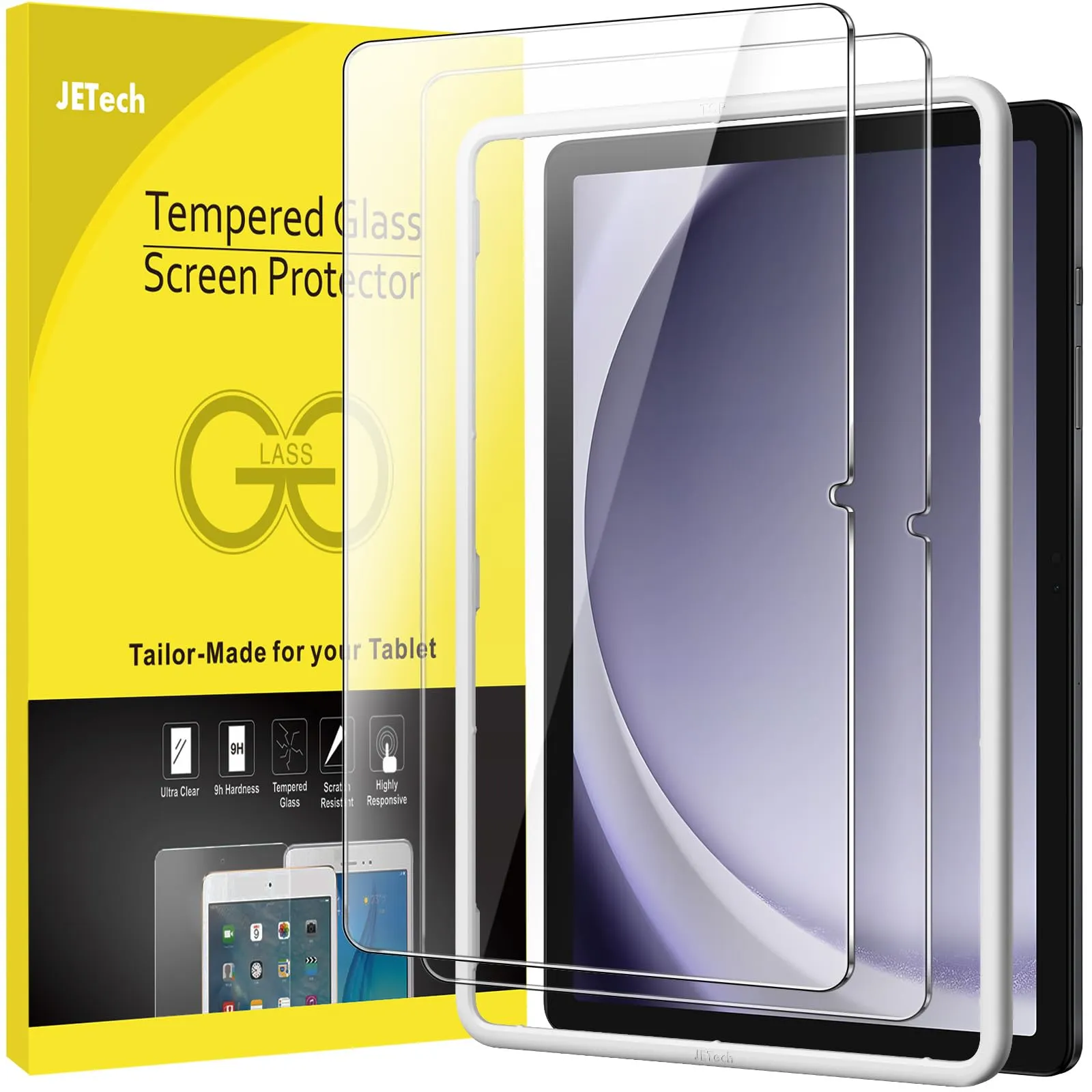 JETech Pellicola Protettiva in Vetro Temperato per Samsung Galaxy Tab A11+/A9+ 11 pollici, 2 Pezzi - immagine 1