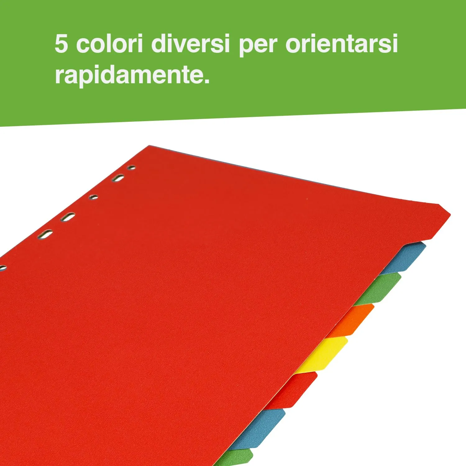Westcott Linguette per Cartelle A4, 10 Pezzi, 5 Colori, 160g/m², E-2733312 00 - immagine 4