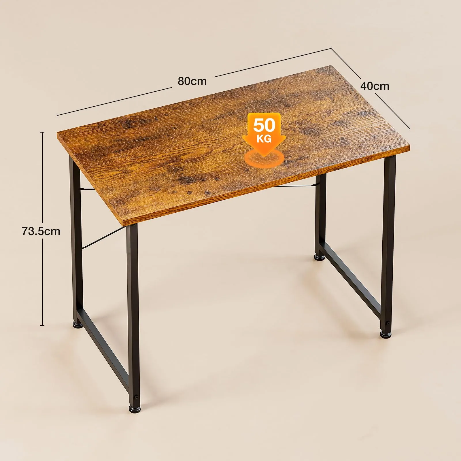ODK Scrivania per Computer, 80 x 40 cm, Marrone - immagine 5