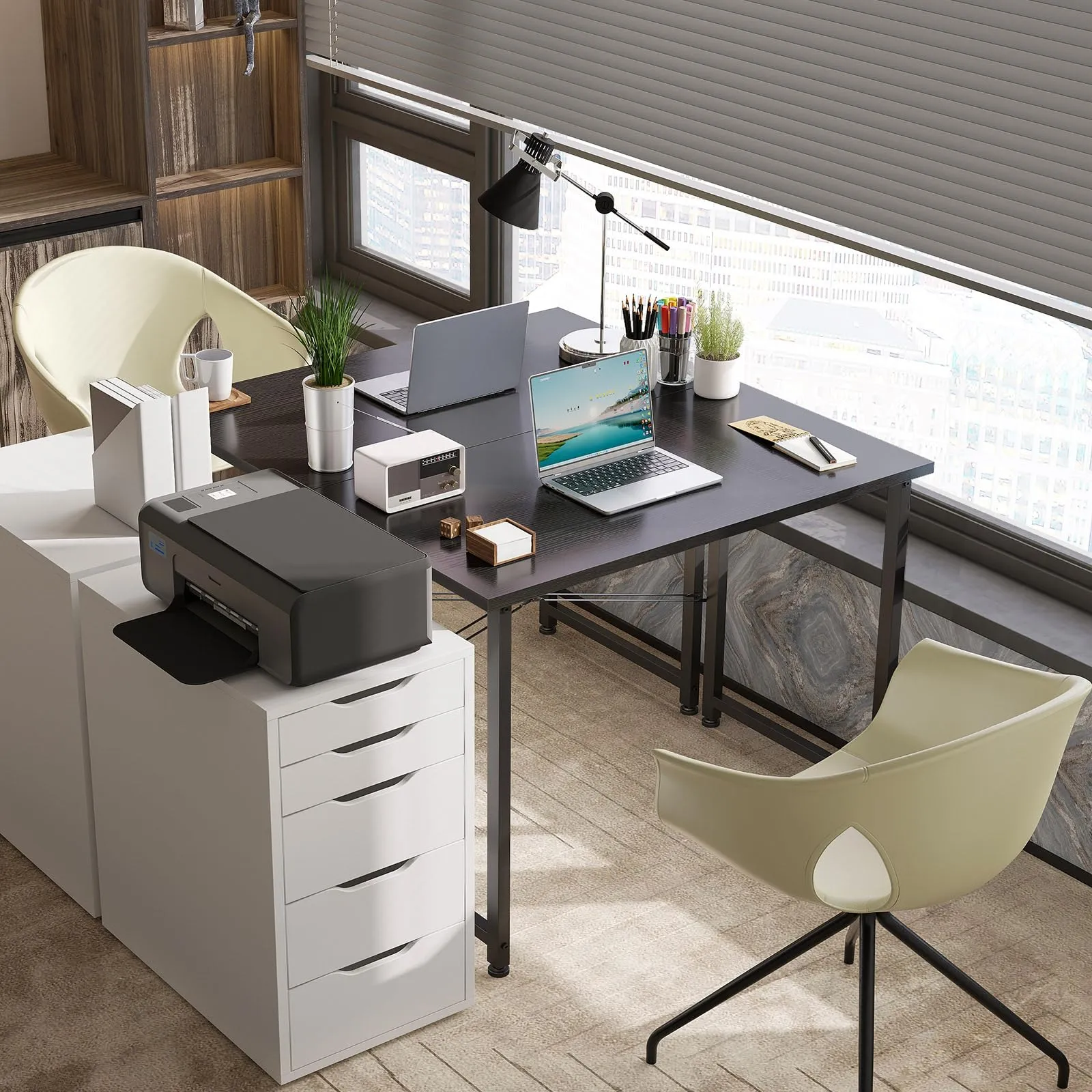 ODK Scrivania per Computer 80 x 40 cm, Nera - immagine 2