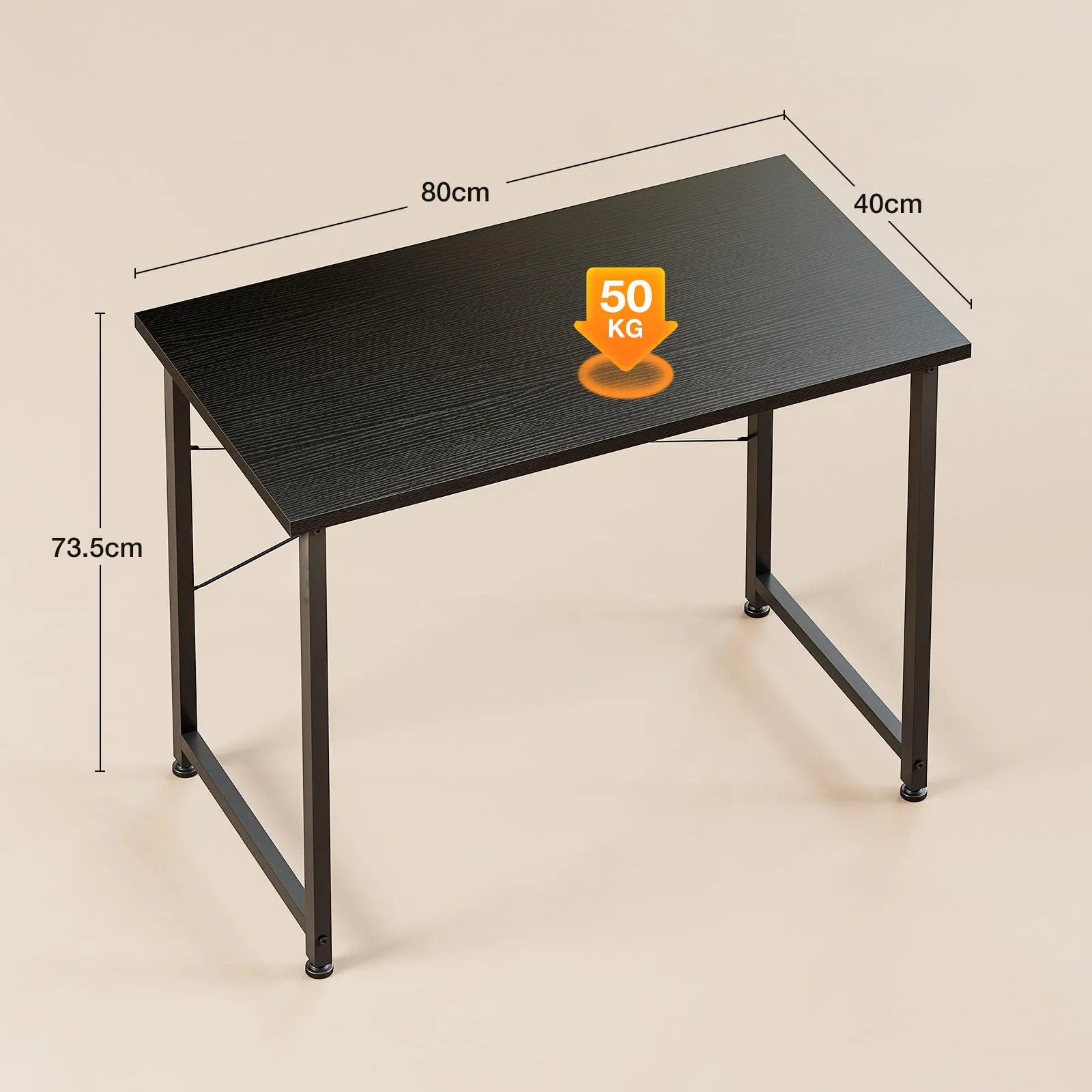 ODK Scrivania per Computer 80 x 40 cm, Nera - immagine 5