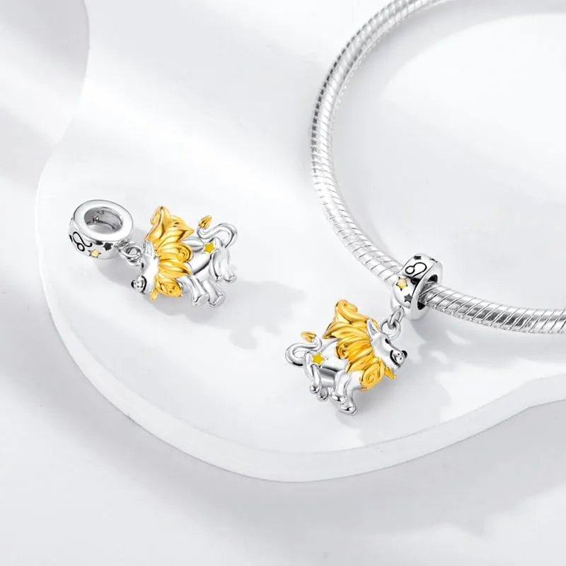 TINSLO Bead Charm in Argento Sterling 925 con Cubic Zirconia, Compatibile con Braccialetti e Collane Europei - immagine 2