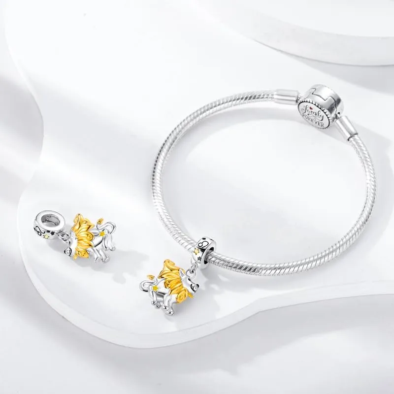 TINSLO Bead Charm in Argento Sterling 925 con Cubic Zirconia, Compatibile con Braccialetti e Collane Europei - immagine 3