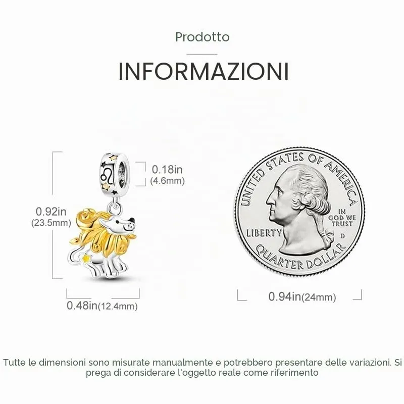 TINSLO Bead Charm in Argento Sterling 925 con Cubic Zirconia, Compatibile con Braccialetti e Collane Europei - immagine 5