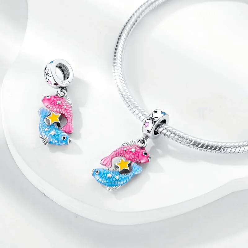 TINSLO Bead Charm Ciondolo Argento Sterling 925 con Cubic Zirconia per Braccialetti e Collane Europei - immagine 2