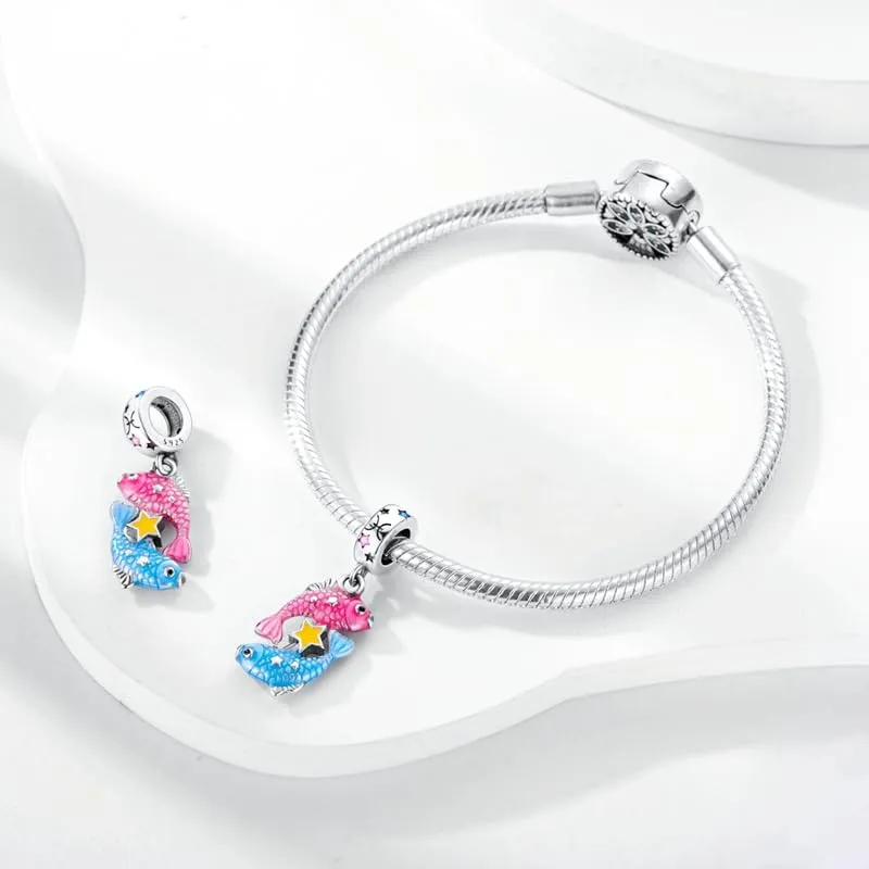 TINSLO Bead Charm Ciondolo Argento Sterling 925 con Cubic Zirconia per Braccialetti e Collane Europei - immagine 3