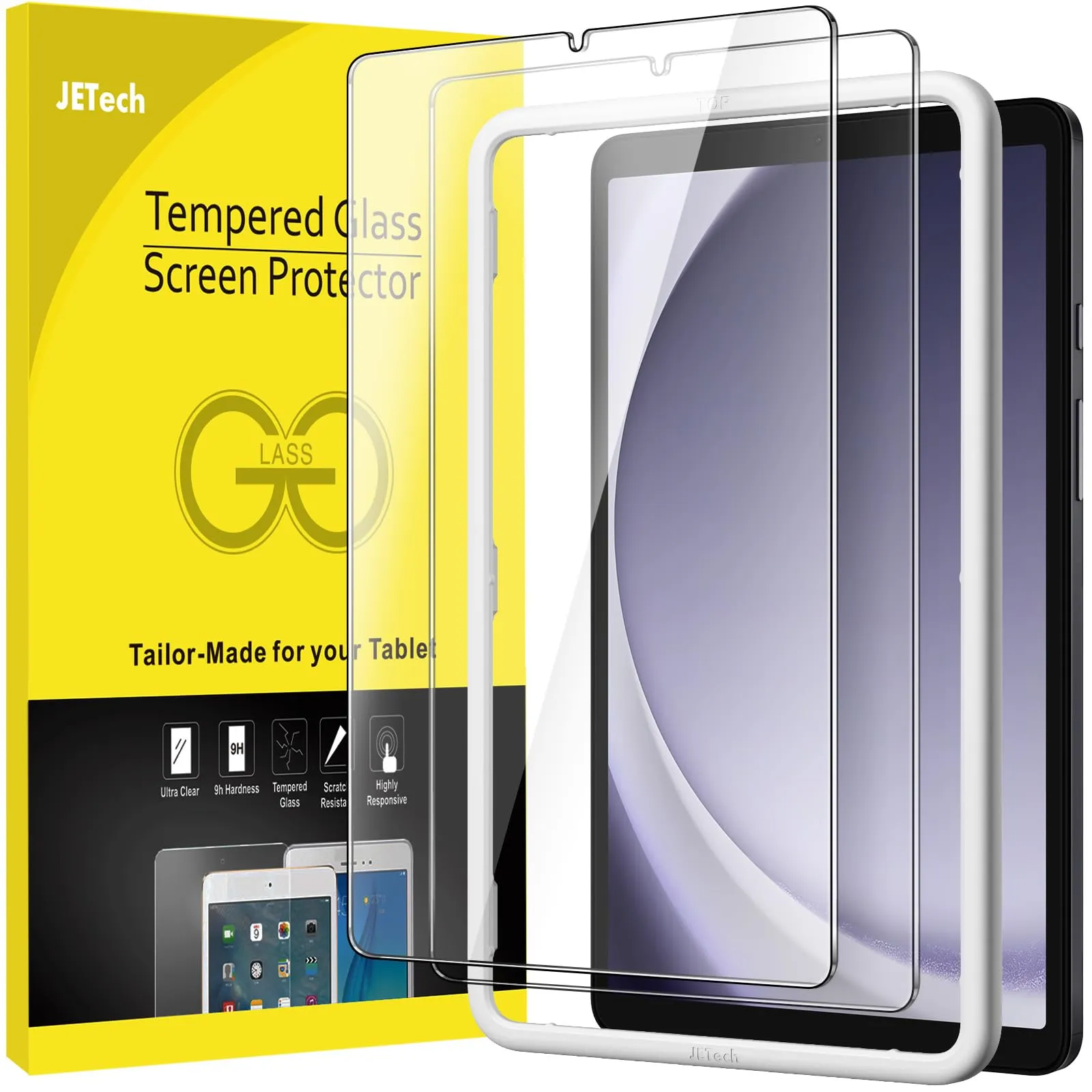 JETech Pellicola Protettiva in Vetro Temperato per Samsung Galaxy Tab A11/A9 8,7", 2 Pezzi - immagine 1