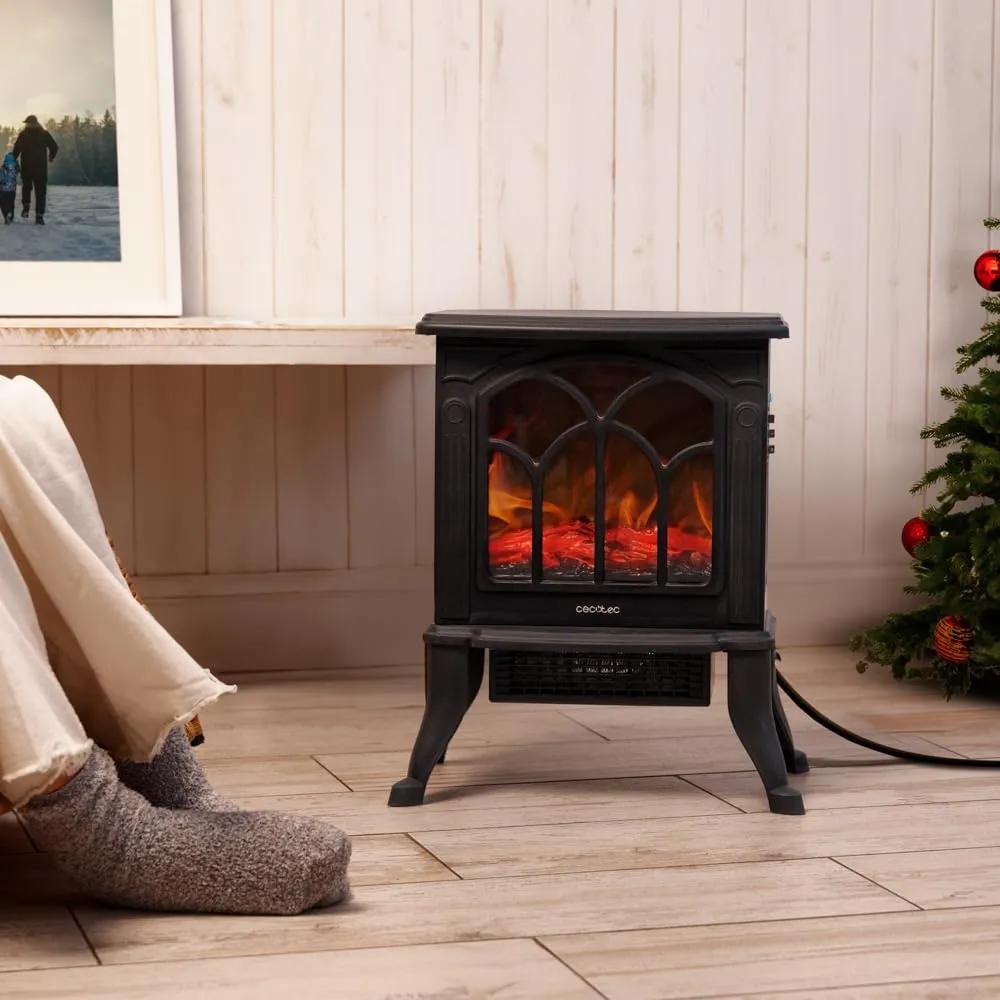 Cecotec ReadyWarm 1500 Flames Camino Elettrico, 1500 W, 2 Livelli di Potenza, Termostato Regolabile, Copertura 20 m2 - immagine 2
