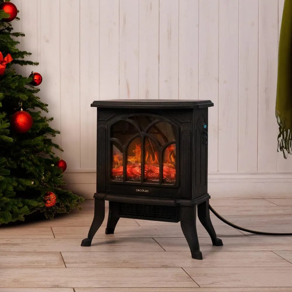 Cecotec ReadyWarm 1500 Flames Camino Elettrico, 1500 W, 2 Livelli di Potenza, Termostato Regolabile, Copertura 20 m2 - immagine 3