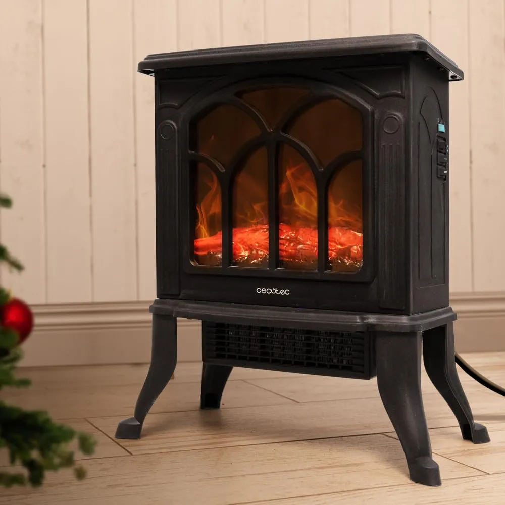 Cecotec ReadyWarm 1500 Flames Camino Elettrico, 1500 W, 2 Livelli di Potenza, Termostato Regolabile, Copertura 20 m2 - immagine 6
