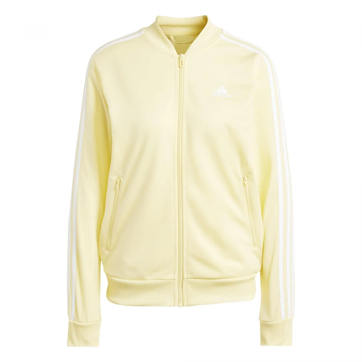 adidas Essentials 3-Stripes Track Suit, Almost Yellow/White, Women's L - immagine 3