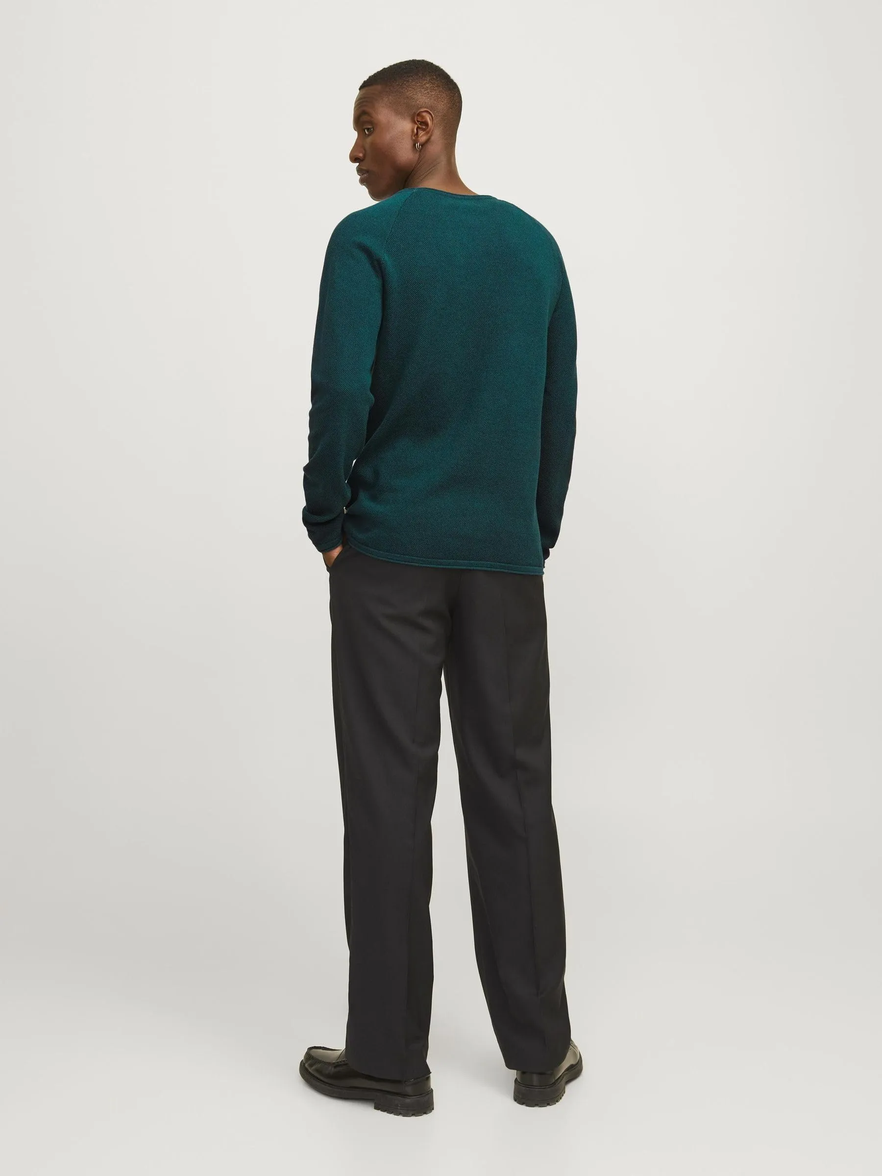 Jack & Jones JJEHILL Knit Crew Neck Noos Sweater - Deep Teal, M - immagine 3