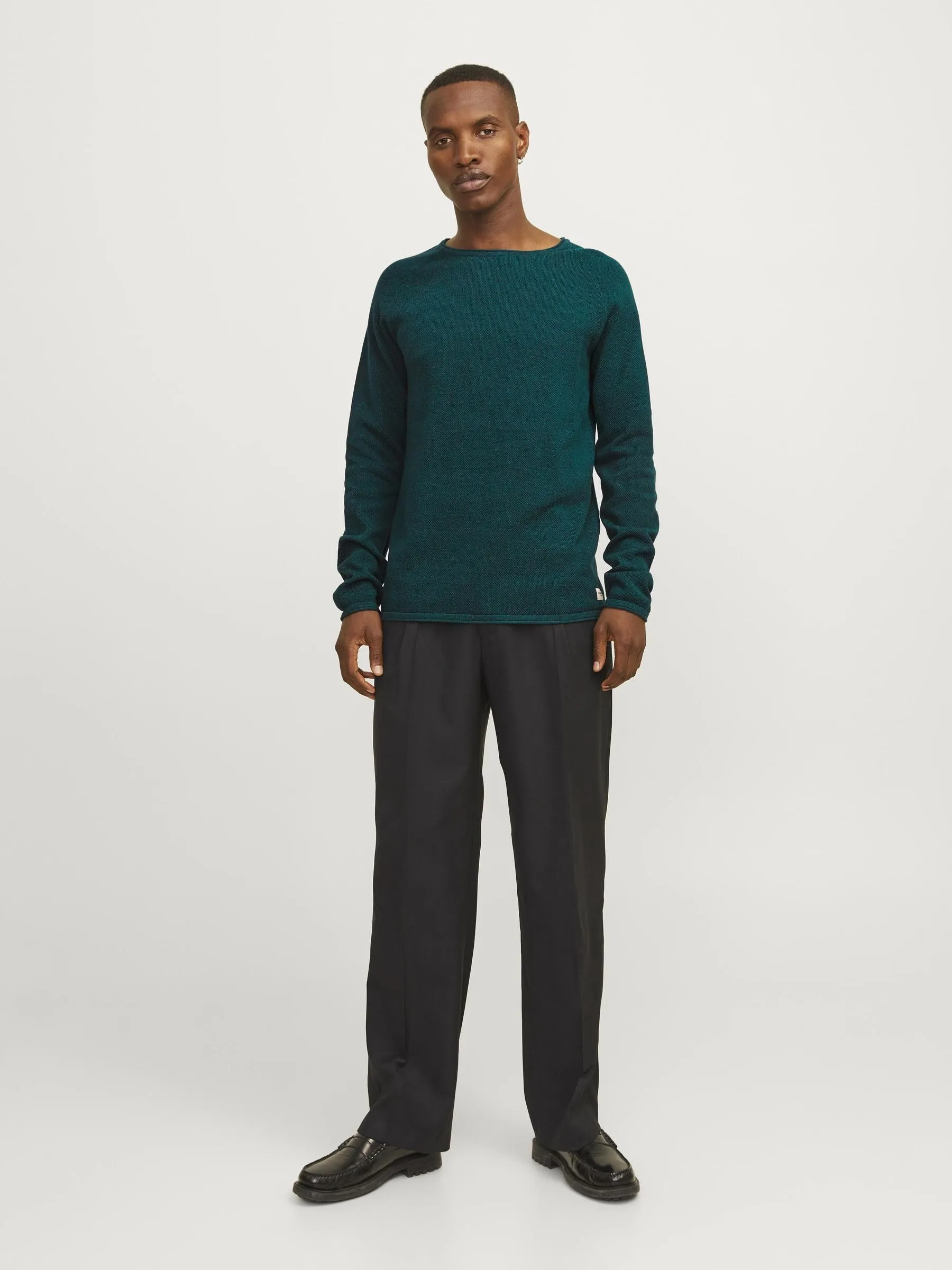 Jack & Jones JJEHILL Knit Crew Neck Noos Sweater - Deep Teal, M - immagine 4