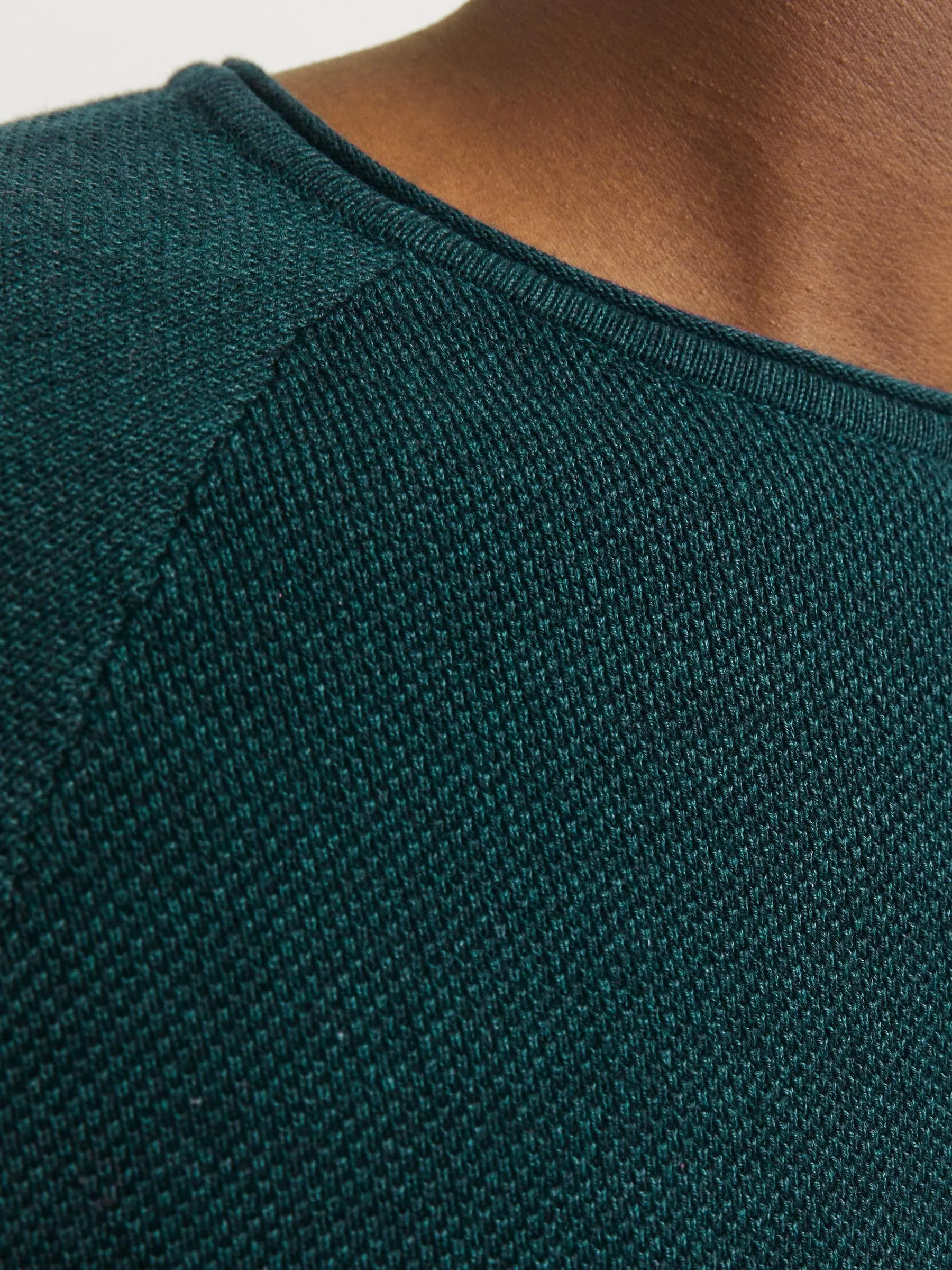 Jack & Jones JJEHILL Knit Crew Neck Noos Sweater - Deep Teal, M - immagine 5