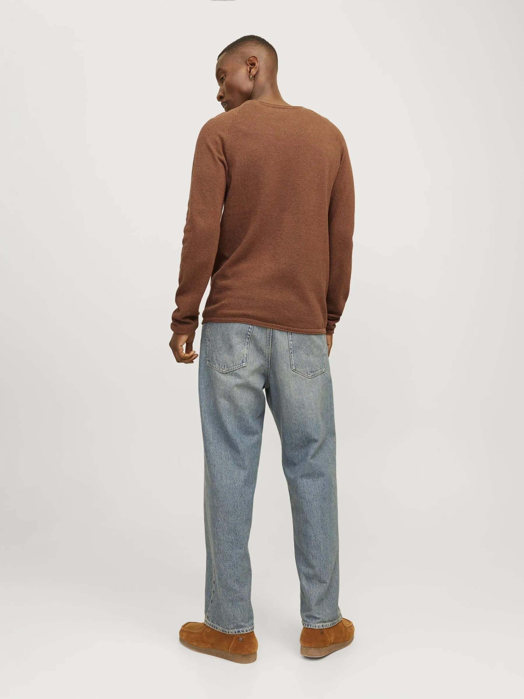 Jack & Jones JJEHILL Knit Crew Neck Noos Sweater, Mocha Bisque, S - immagine 4