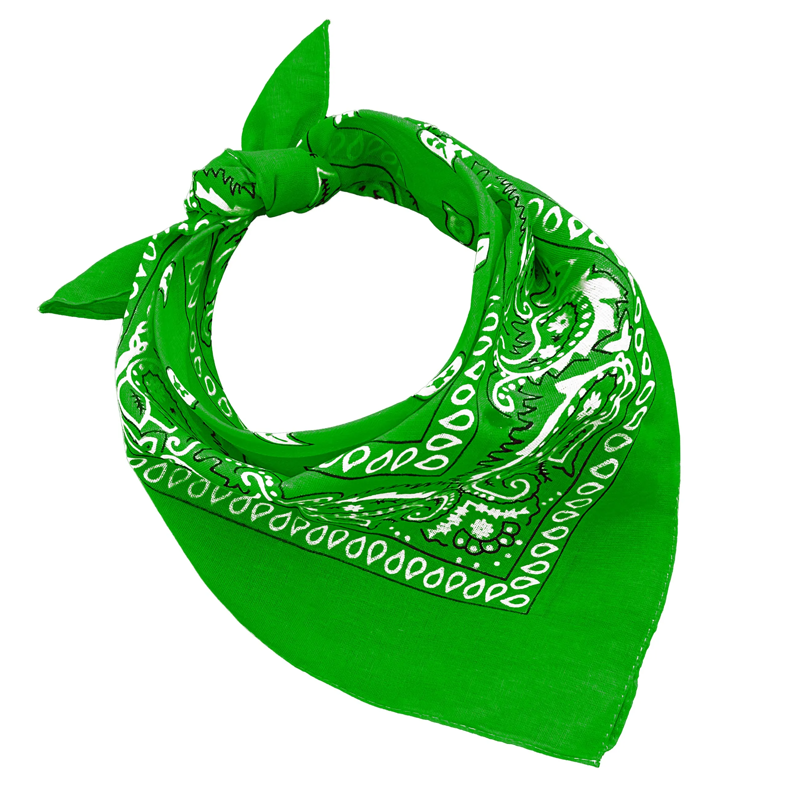 JOPHY & CO. Bandana 100% Cotone Paisley Verde Set 5 pz COD. A644 - immagine 1