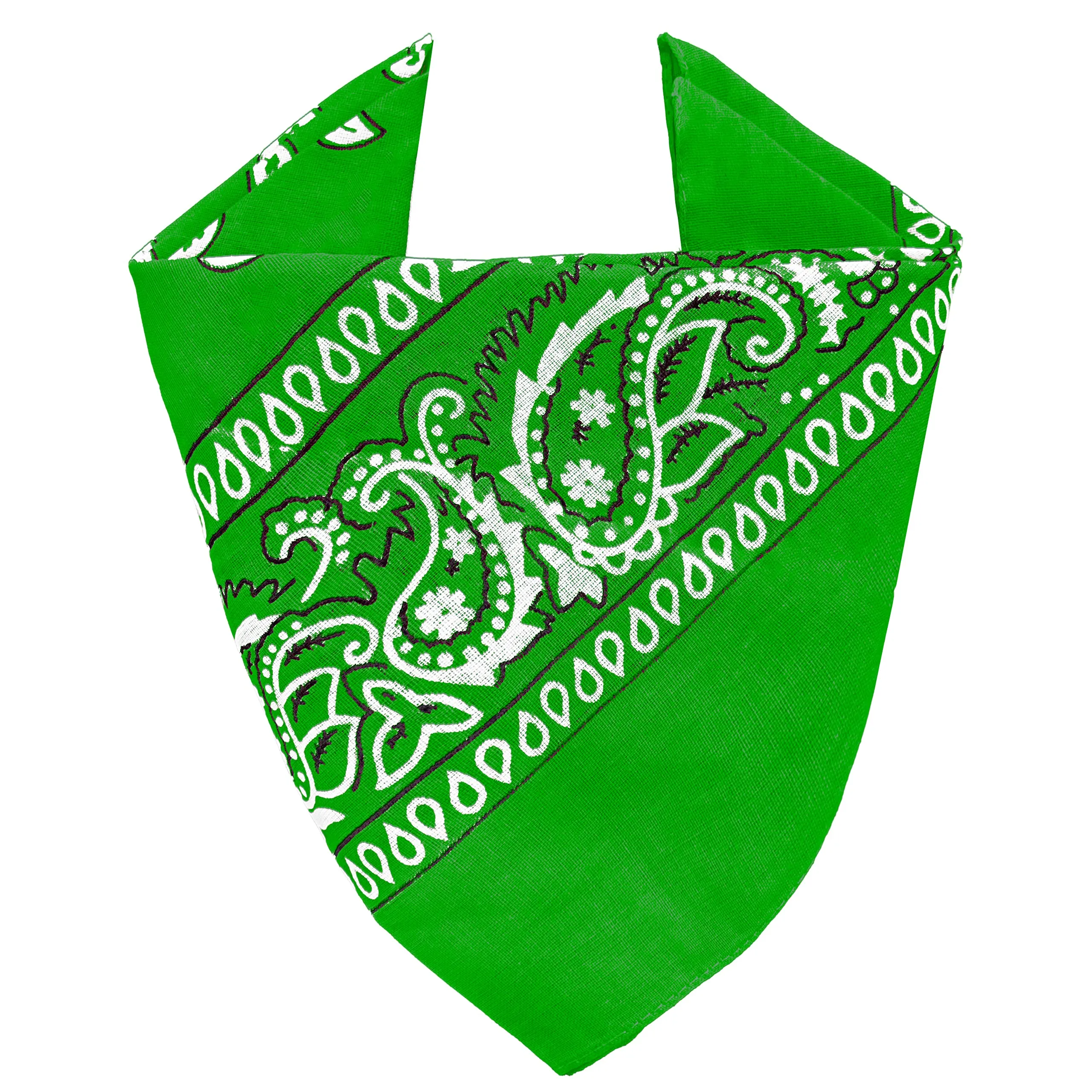 JOPHY & CO. Bandana 100% Cotone Paisley Verde Set 5 pz COD. A644 - immagine 2
