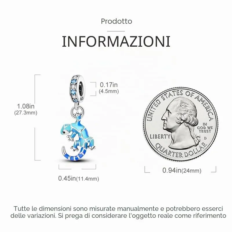 TINSLO Bead Charm in Argento Sterling 925 con Cubic Zirconia per Braccialetti e Collane Pandora e Europei - immagine 5