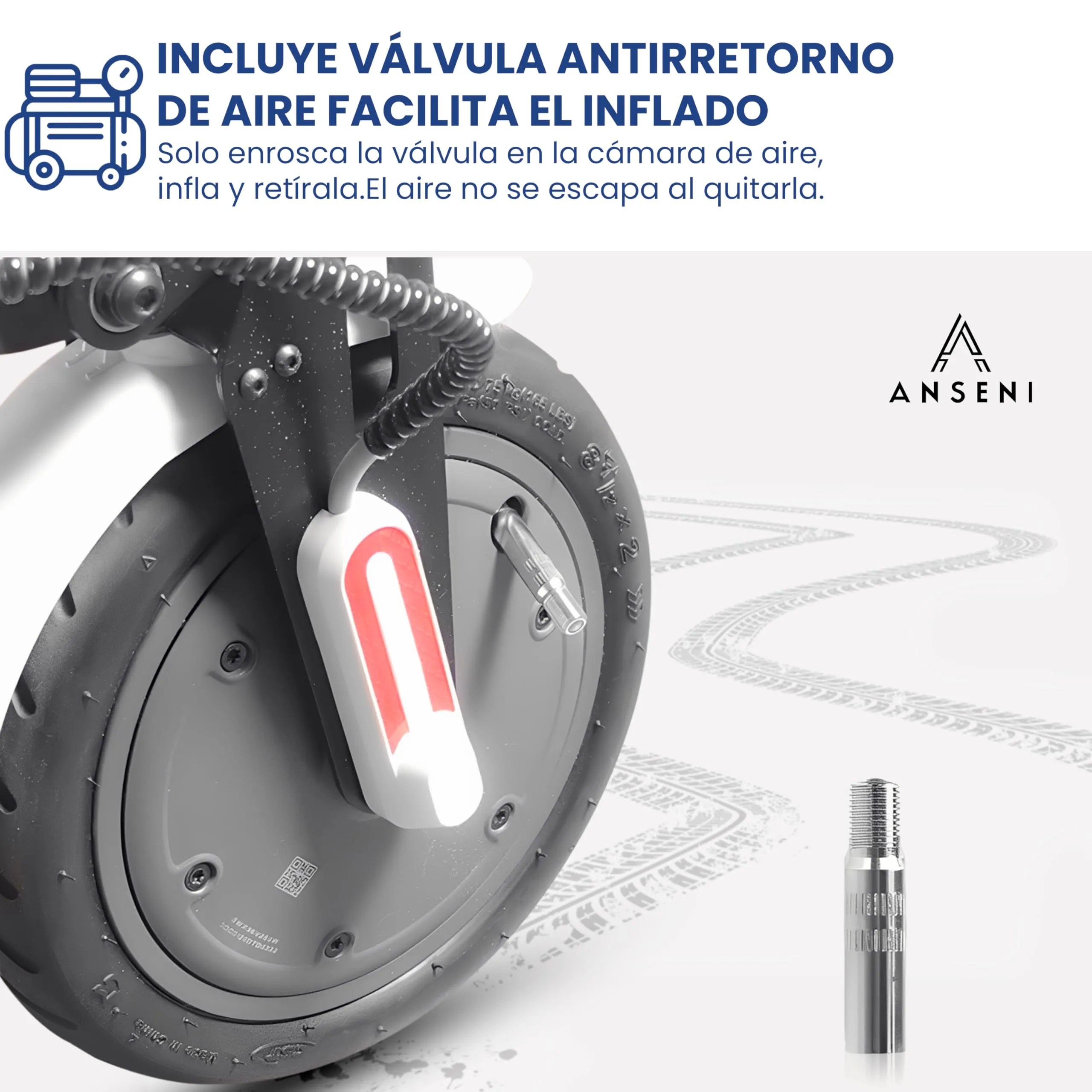 ANSENI Gomme Monopattino Elettrico 8.5 pollici (8 1/2X2) 50/70-6.1,2 con 2 Copertoni e 2 Camere d'aria per Xiaomi M365, Pro 2, 1S, Essential - immagine 7