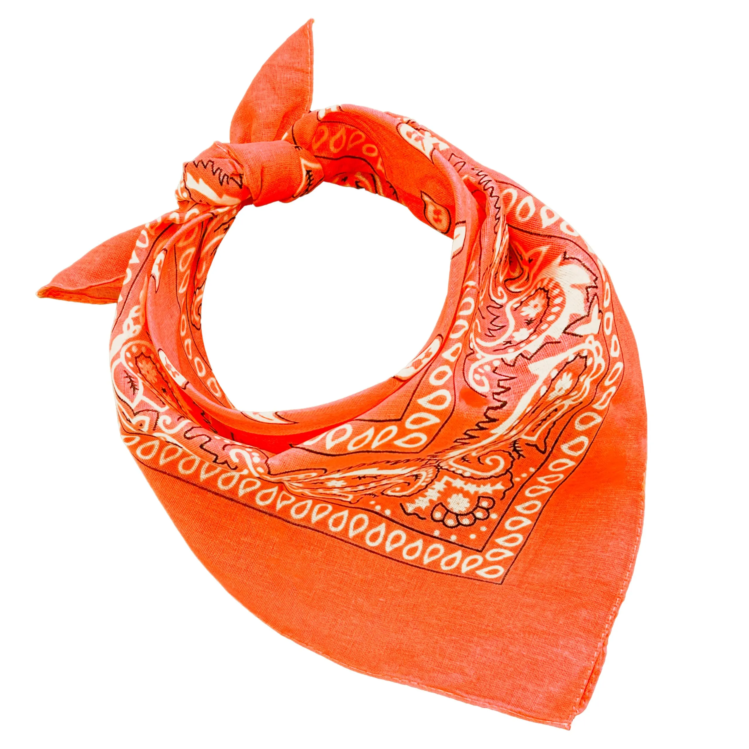 JOPHY & CO. Bandana 100% Cotone Paisley, Set 5 pz, Arancione, COD. A644 - immagine 1