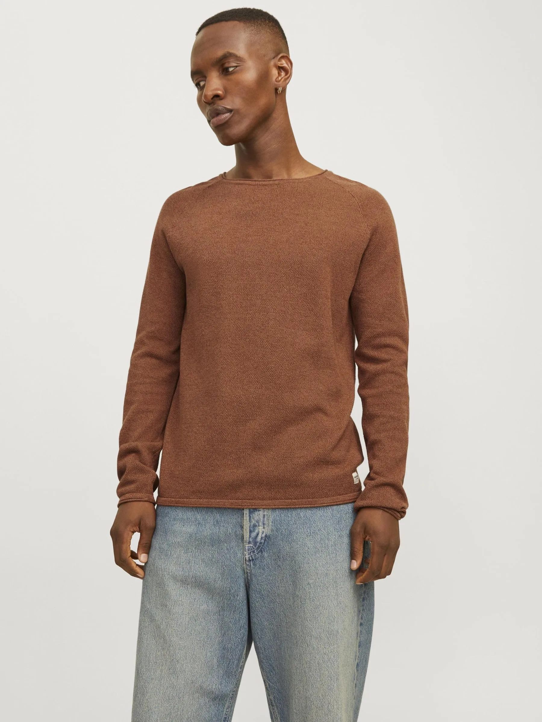 Jack & Jones JJEHILL Knit Crew Neck Noos Sweater - Mocha Bisque, XXL - immagine 2