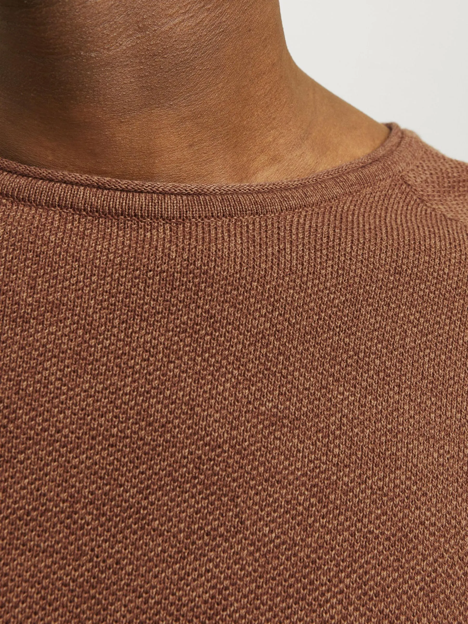 Jack & Jones JJEHILL Knit Crew Neck Noos Sweater - Mocha Bisque, XXL - immagine 5