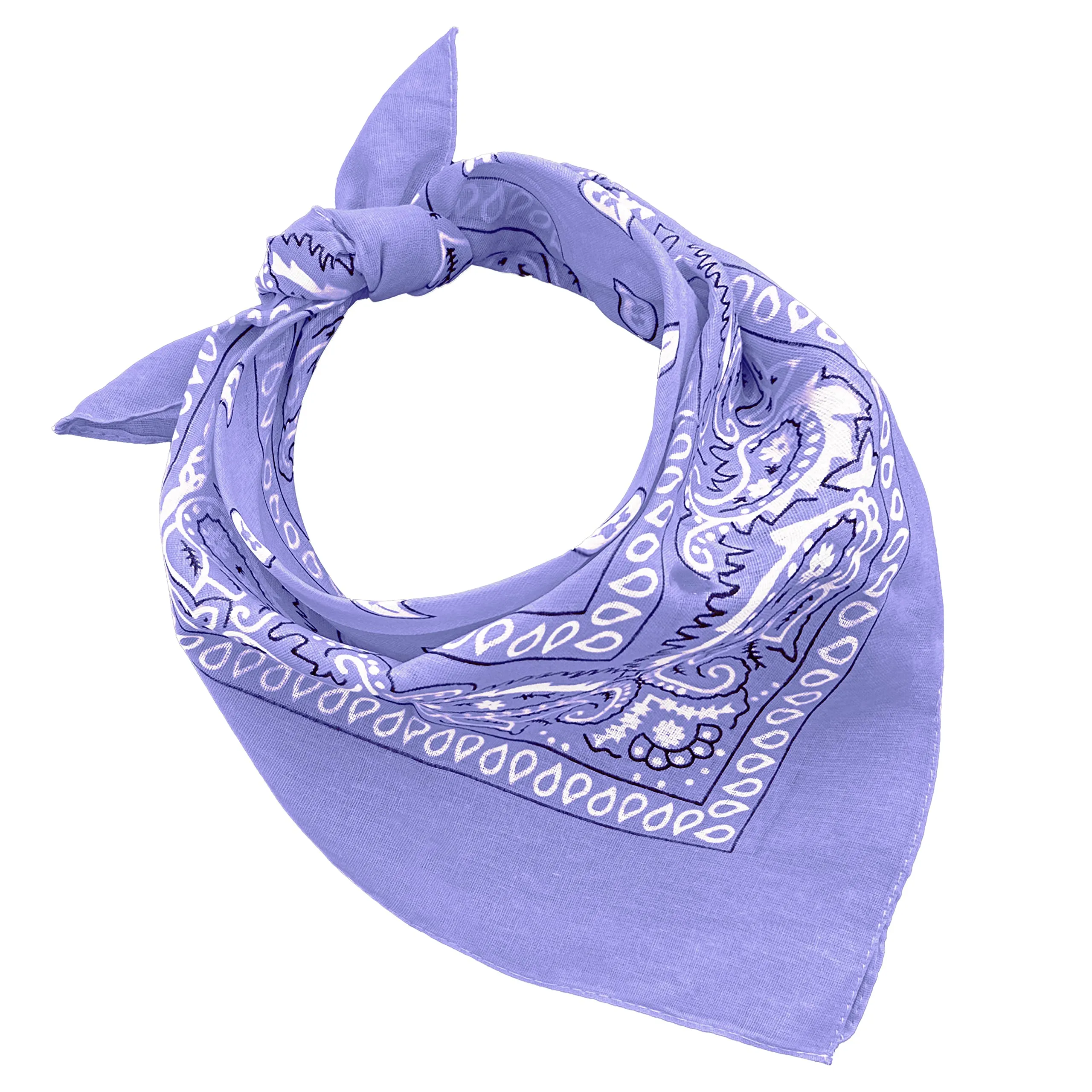 JOPHY & CO. Bandana 100% Cotone Paisley Lilla Set 3 pz COD. A644 - immagine 1