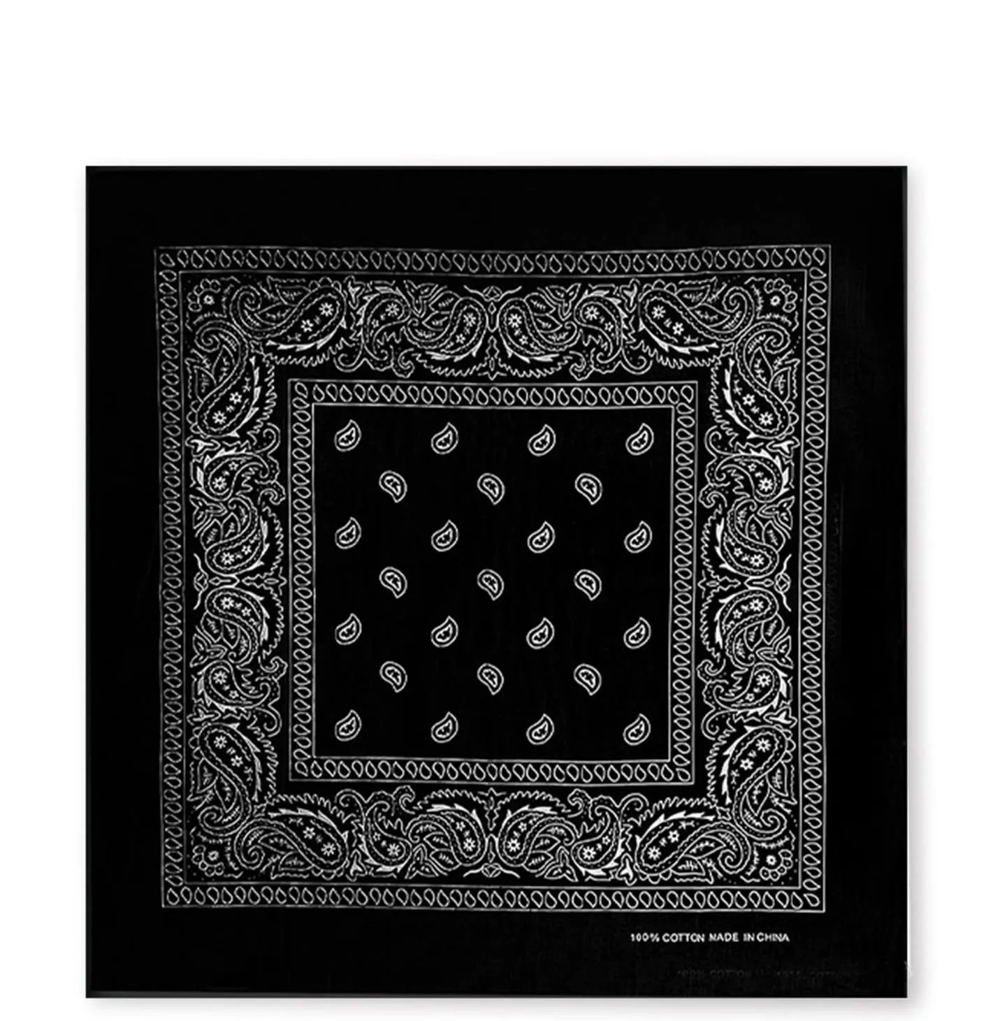JOPHY & CO. Bandana 100% Cotone, Set 3 pz, Paisley, Nero, Cod. A644 - immagine 3