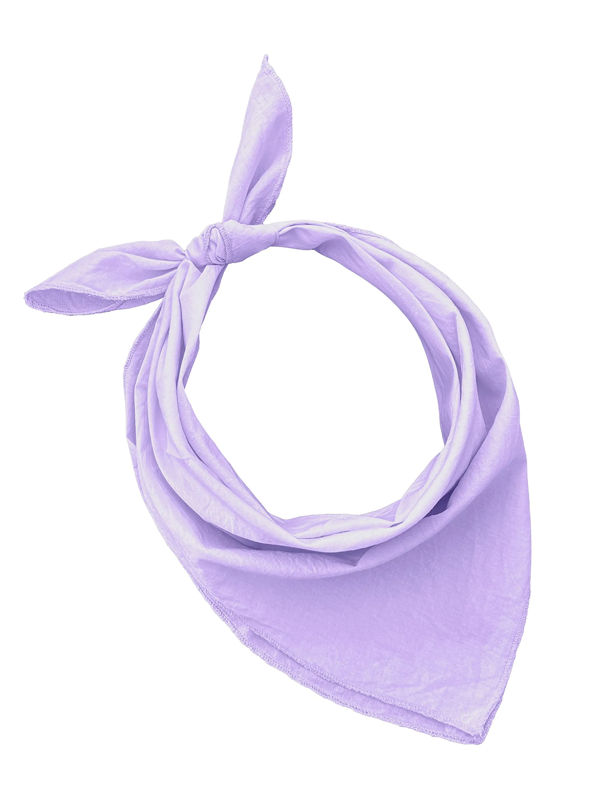 JOPHY & CO. Bandana 100% Cotone Set 10 pz, Tinta Unita, Lilla, COD. A644 - immagine 1