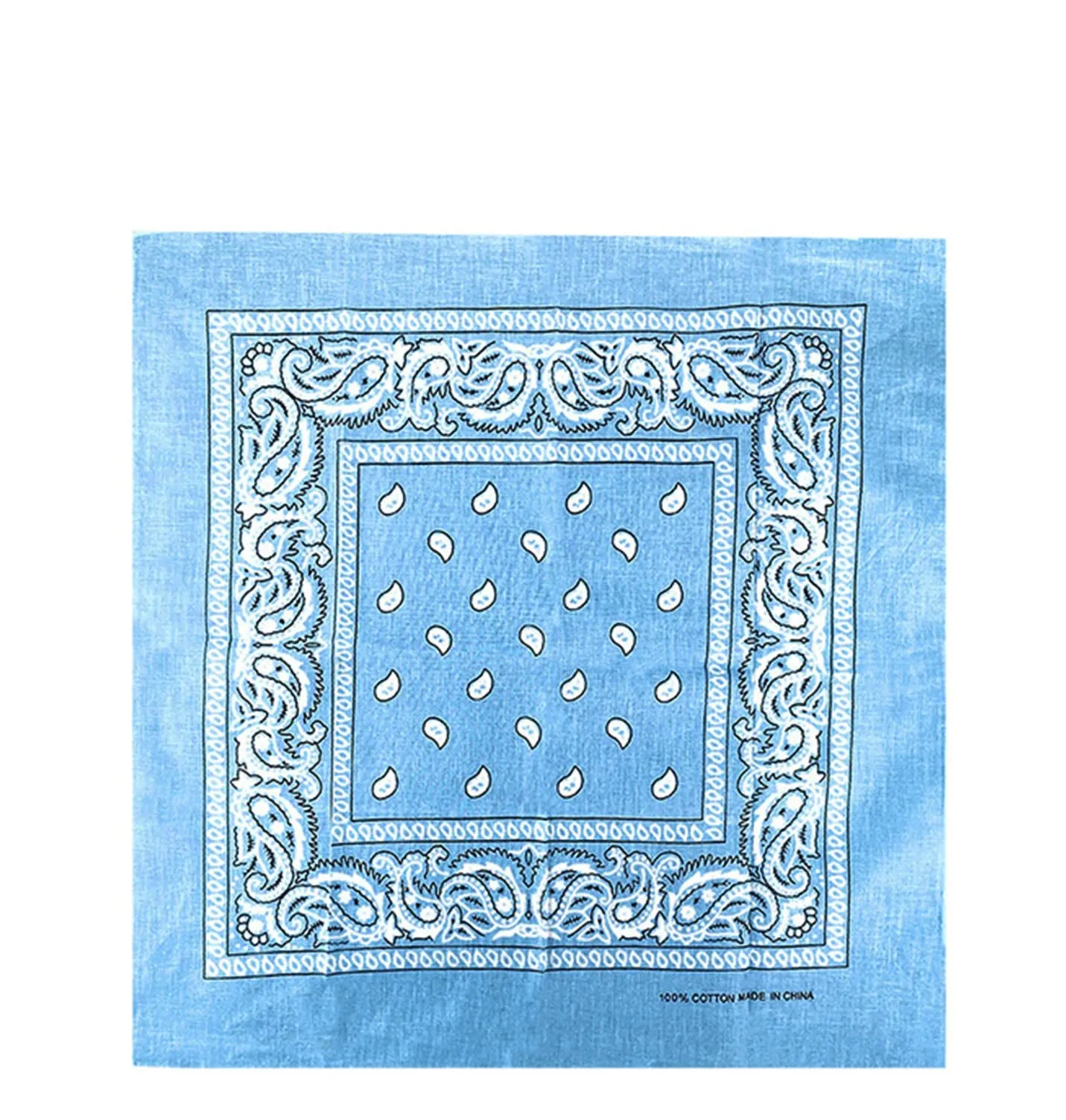 JOPHY & CO. Bandana 100% Cotone, Set 3 pz, Paisley, Celeste, Cod. A644 - immagine 4