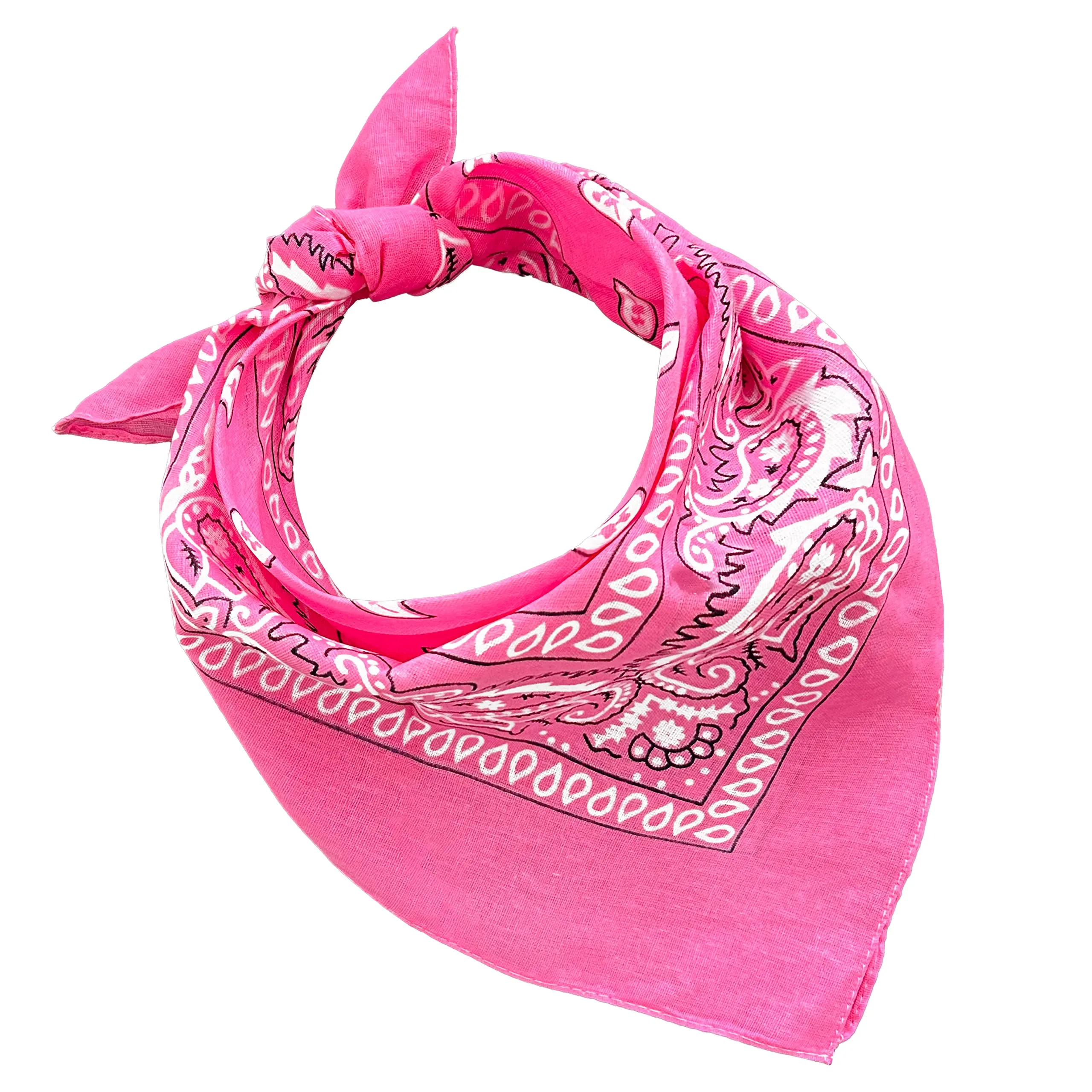 JOPHY & CO. Bandana 100% Cotone, Set 3 pz, Paisley, Fucsia, COD. A644 - immagine 1