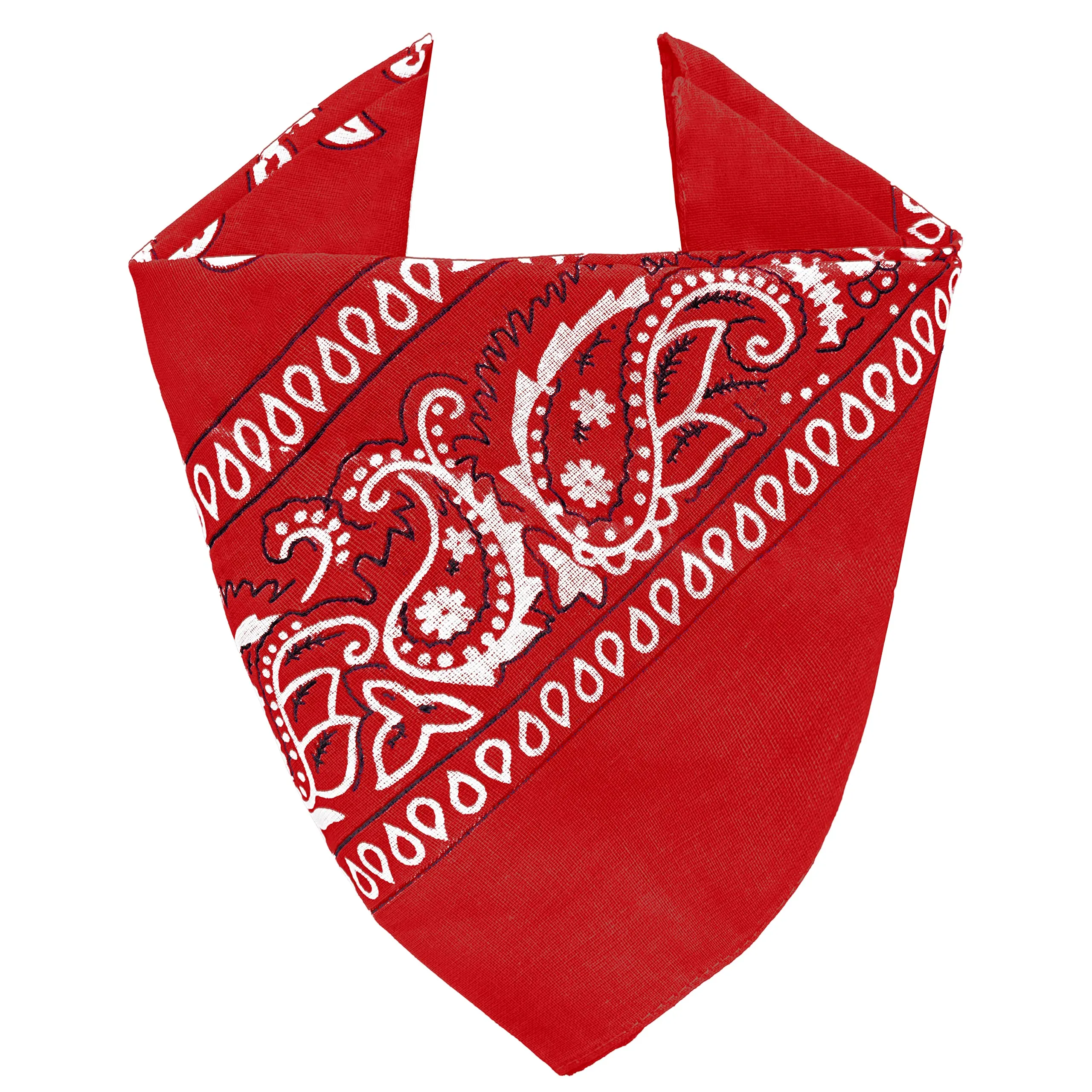 JOPHY & CO. Bandana 100% Cotone, Set 3 pz, Paisley, Rosso, COD. A644 - immagine 2