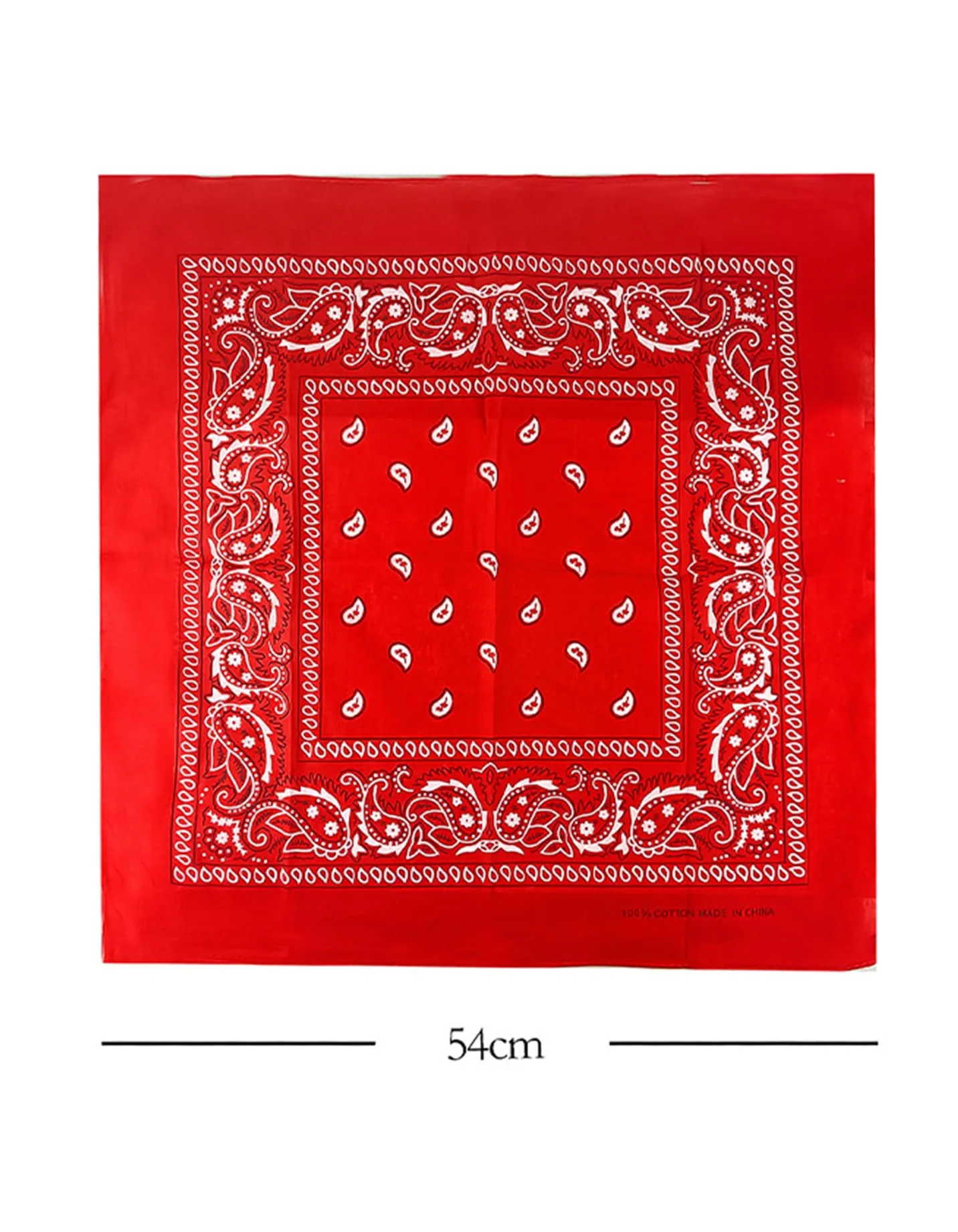 JOPHY & CO. Bandana 100% Cotone, Set 3 pz, Paisley, Rosso, COD. A644 - immagine 4