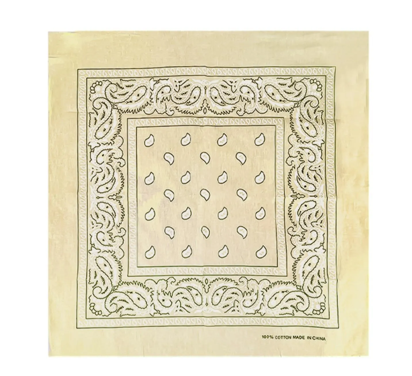 JOPHY & CO. Bandana 100% Cotone, Set da 3 pezzi, Paisley, Beige, COD. A644 - immagine 3